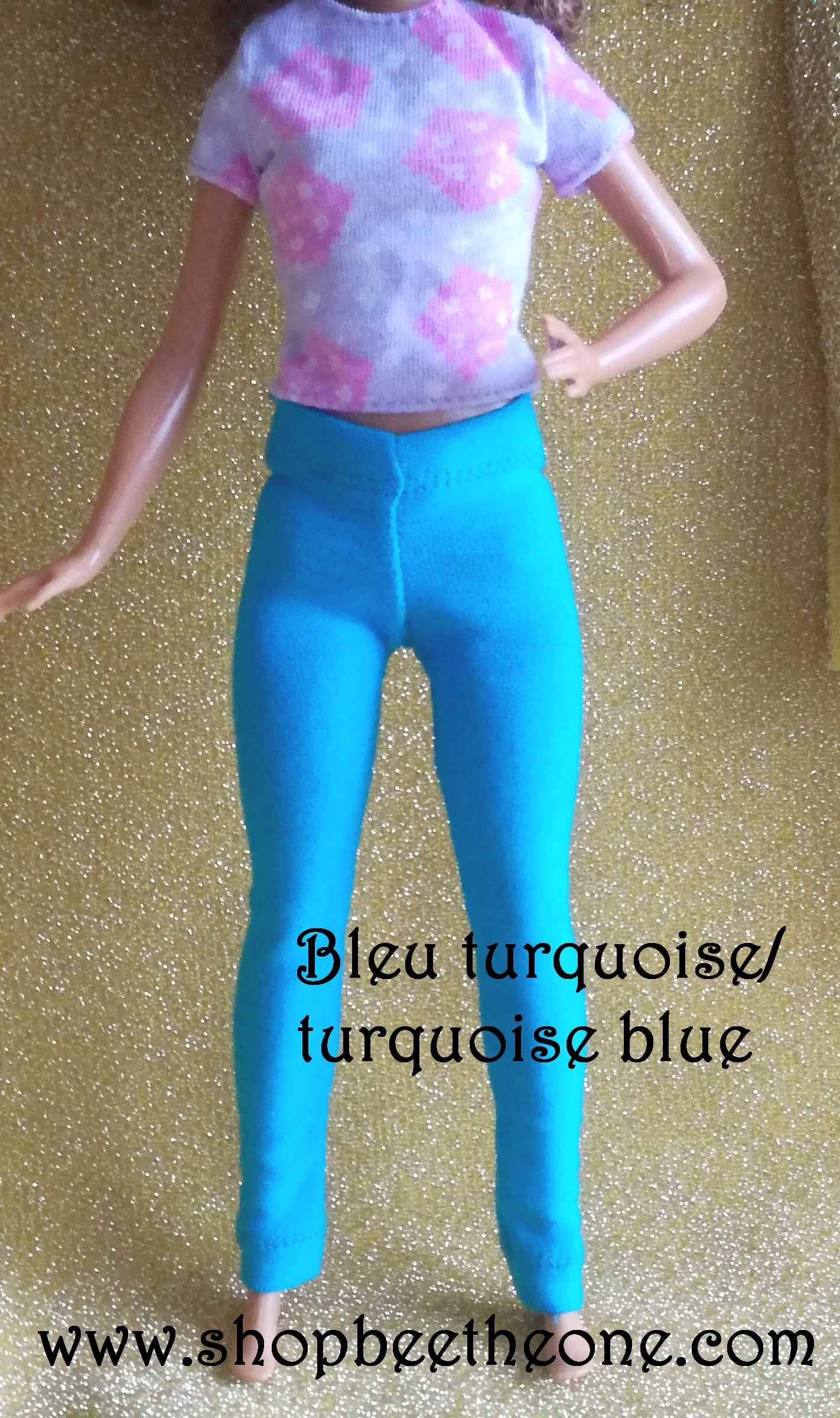 Pantalon collant leggings long pour poupées Barbie - 9 couleurs - 4 tailles - Collection Basics - par Bee the One