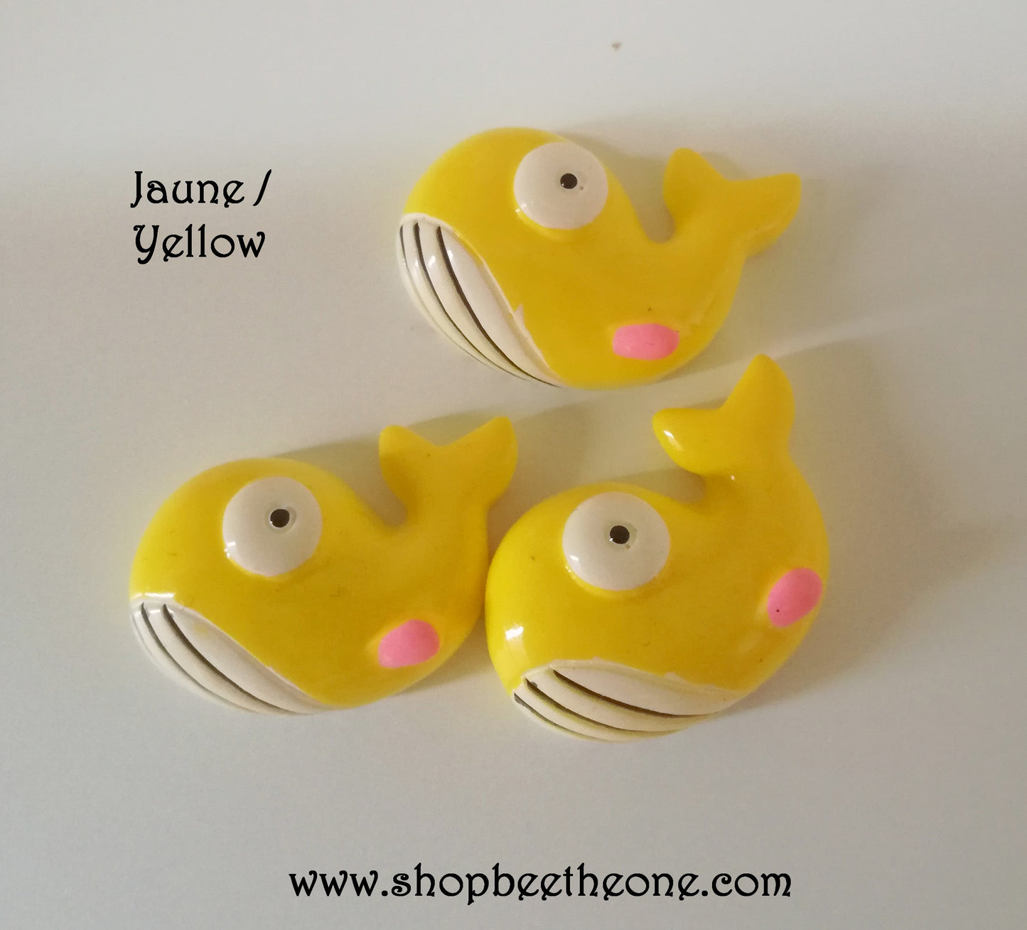 Cabochon plat "Baleine" en résine, pour embellissement - 27 mm - 5 coloris - DERNIERES PIECES