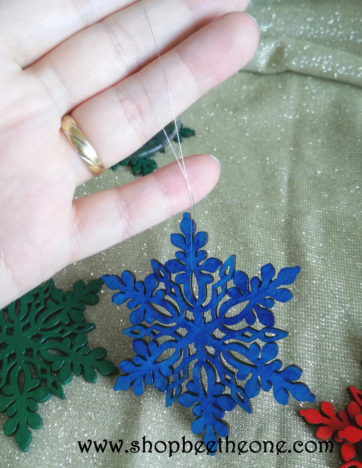 Etoile de Noël en bois pour sous verre ou ornement - Marque Zambara