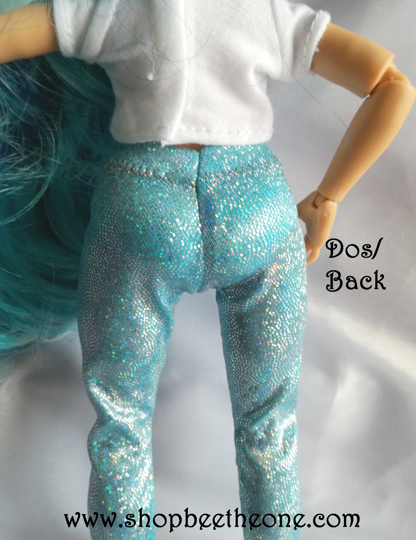 Pantalon collant leggings long imprimé holographique pour poupées Rainbow High - 8 coloris - Collection Basics - par Bee the One