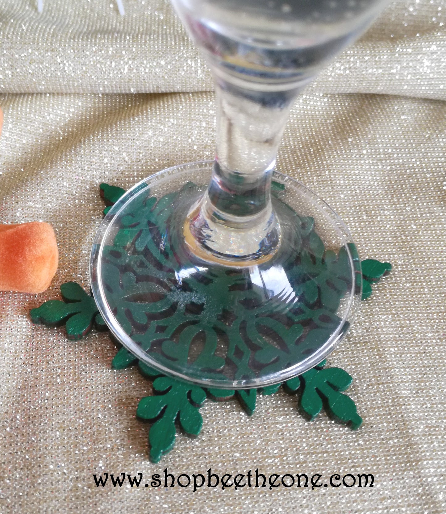 Etoile de Noël en bois pour sous verre ou ornement - Marque Zambara