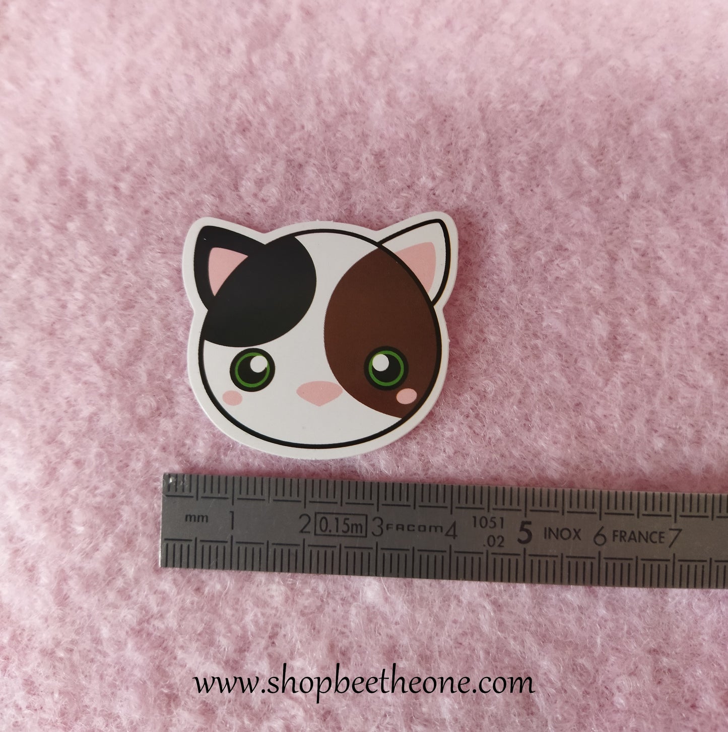 Sticker autocollant "Tête de Chat kawaii" sur papier glacé - 7 modèles