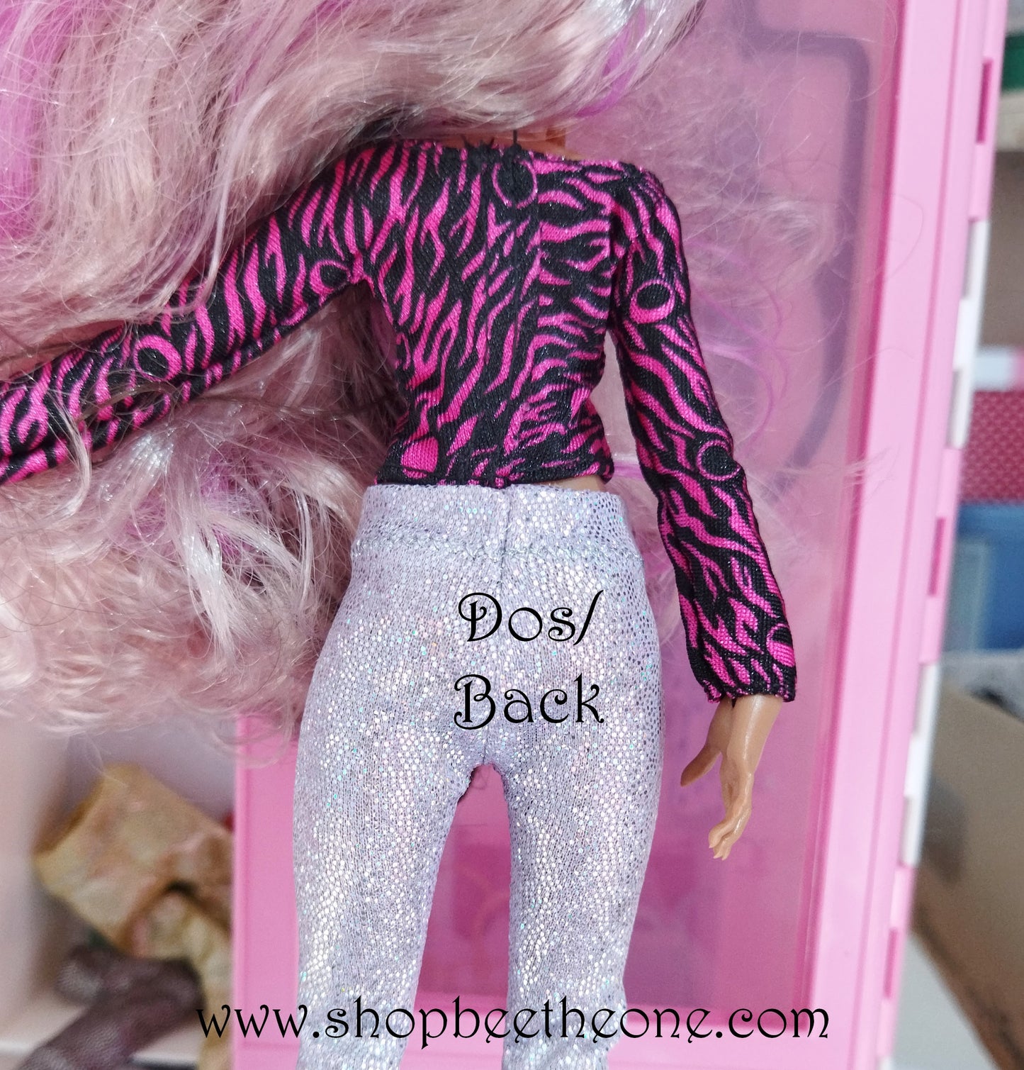Pantalon collant leggings 7/8 imprimé holographique pour poupées Monster High - 6 tailles - 13 coloris - Collection Basics - par Bee the One