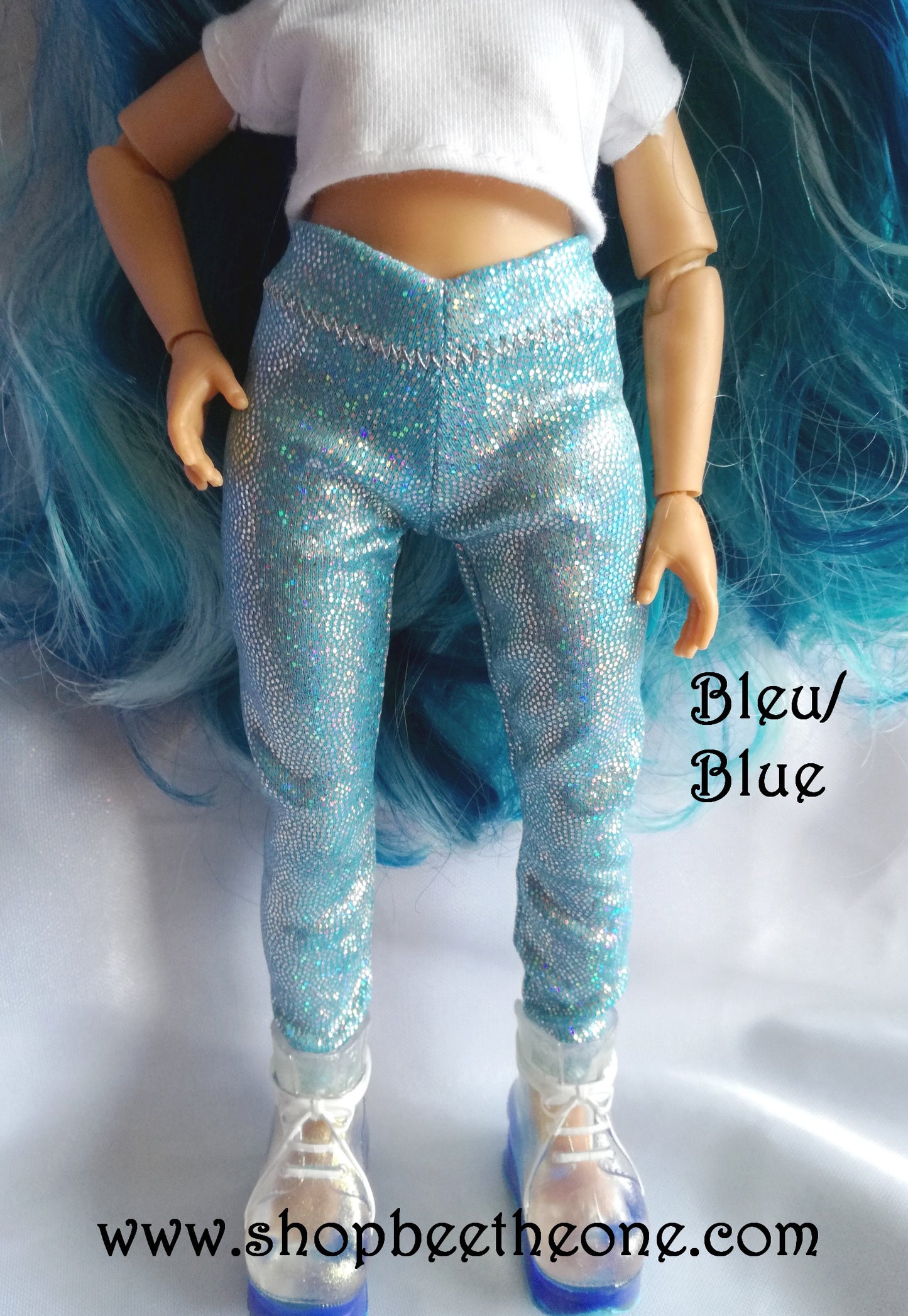 Pantalon collant leggings long imprimé holographique pour poupées Rainbow High - 8 coloris - Collection Basics - par Bee the One