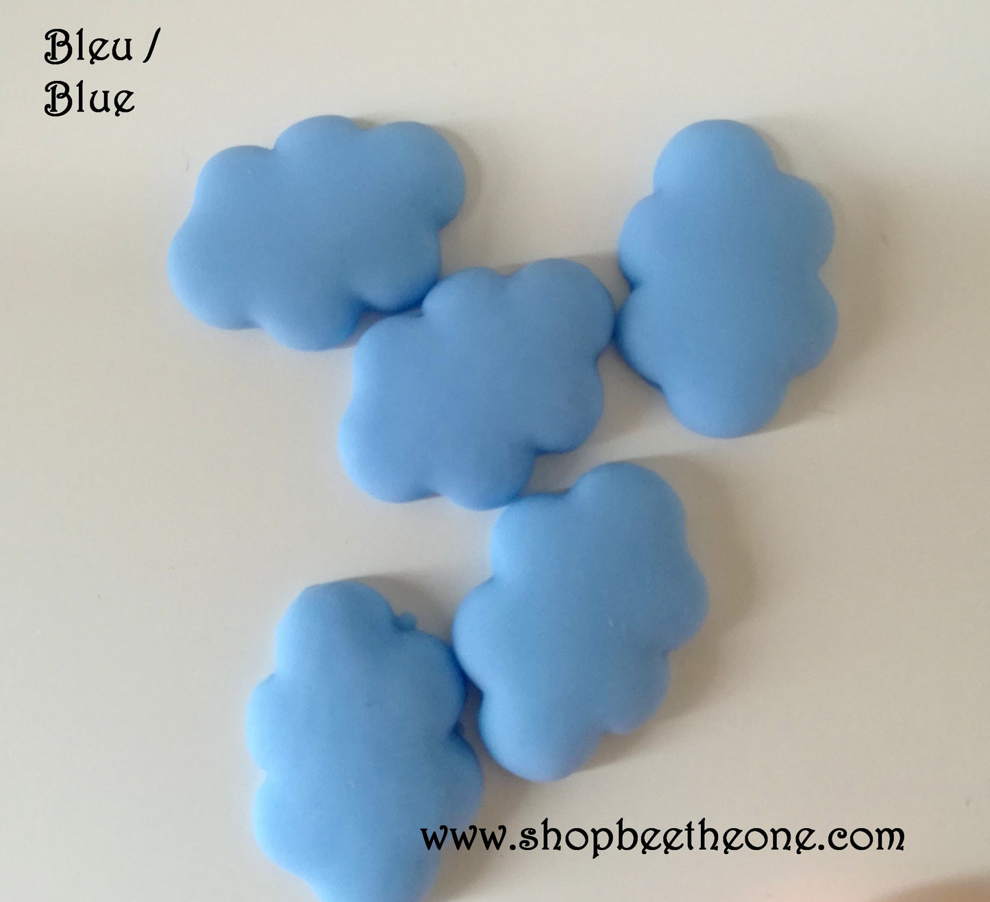 Cabochon plat "Nuage" en résine, pour embellissement - 25 mm - 3 coloris