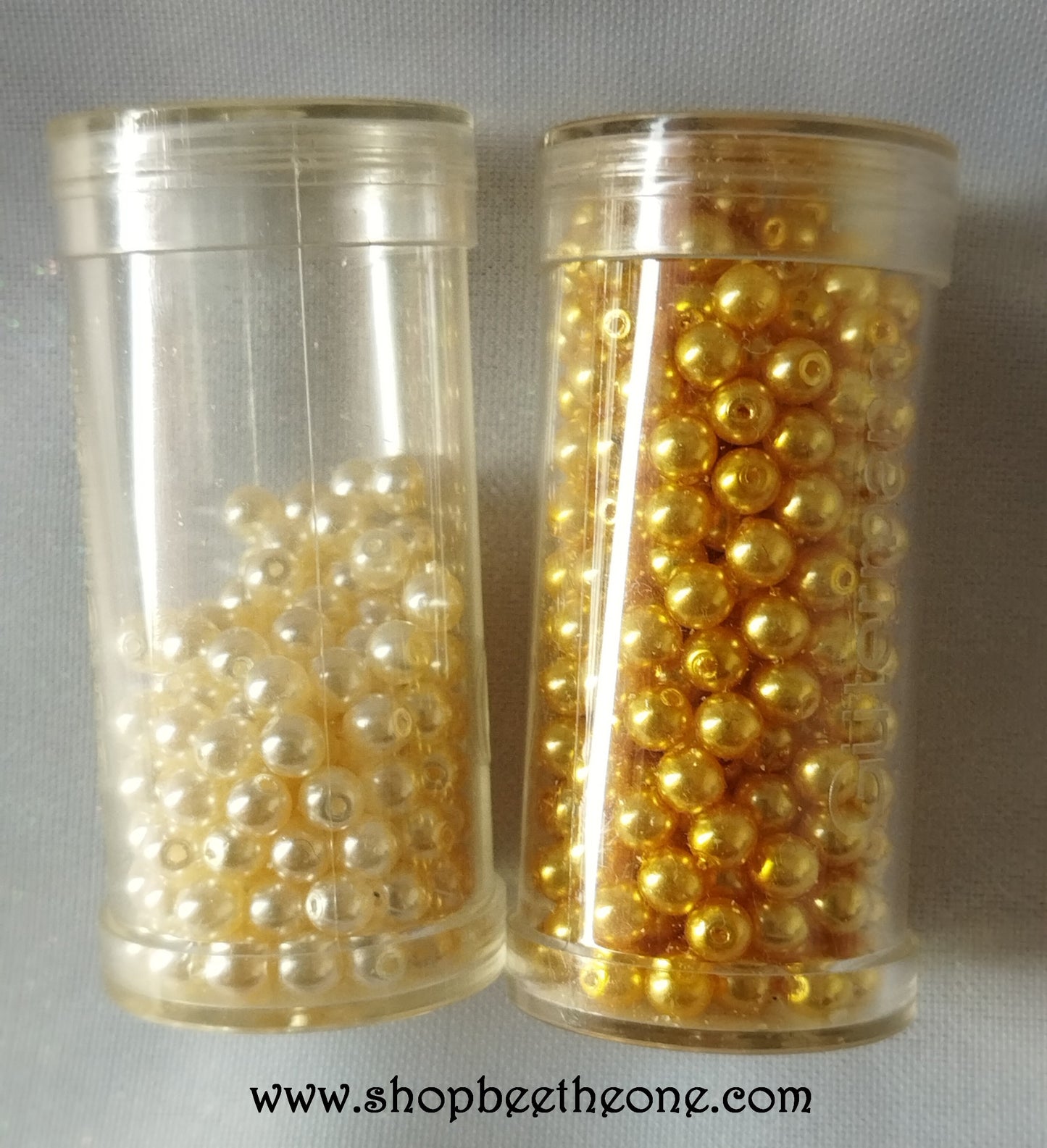 Lot de 10 Perles rondes en verre Gütermann Renaissance - 4 mm - 2 coloris