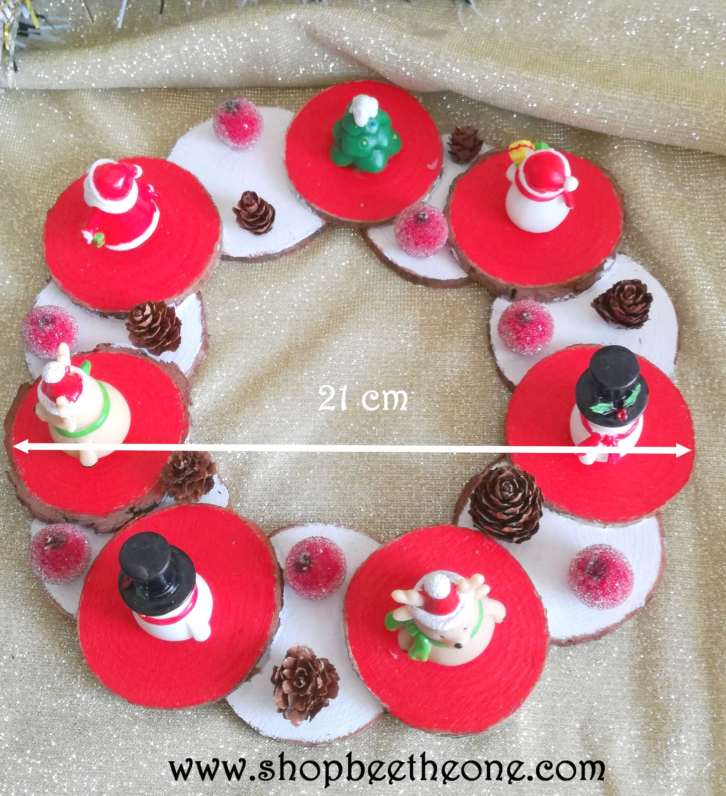 Couronne de Noël décorative pour centre de table - Marque Zambara