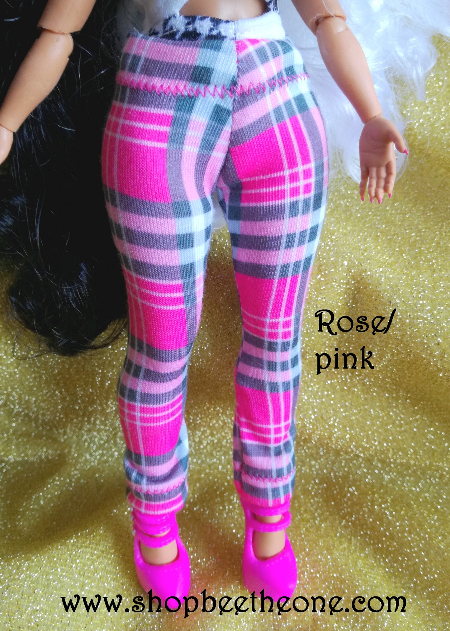Pantalon collant leggings long motif tartan pour poupées L.O.L Surprise! O.M.G - 3 coloris - par Bee the One - Collection Basics