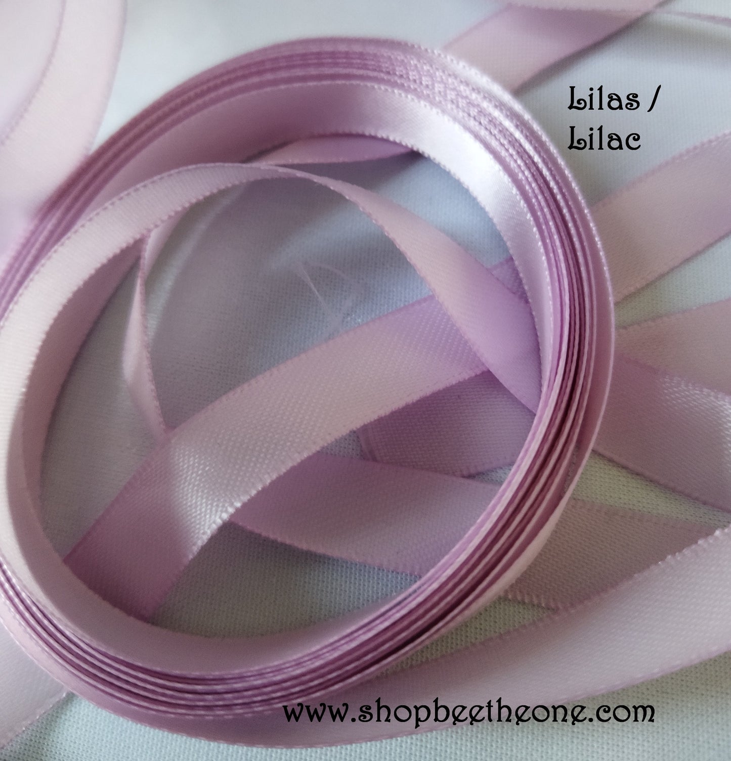 Ruban de satin - 10 mm x 1 m - Double face - 2 coloris