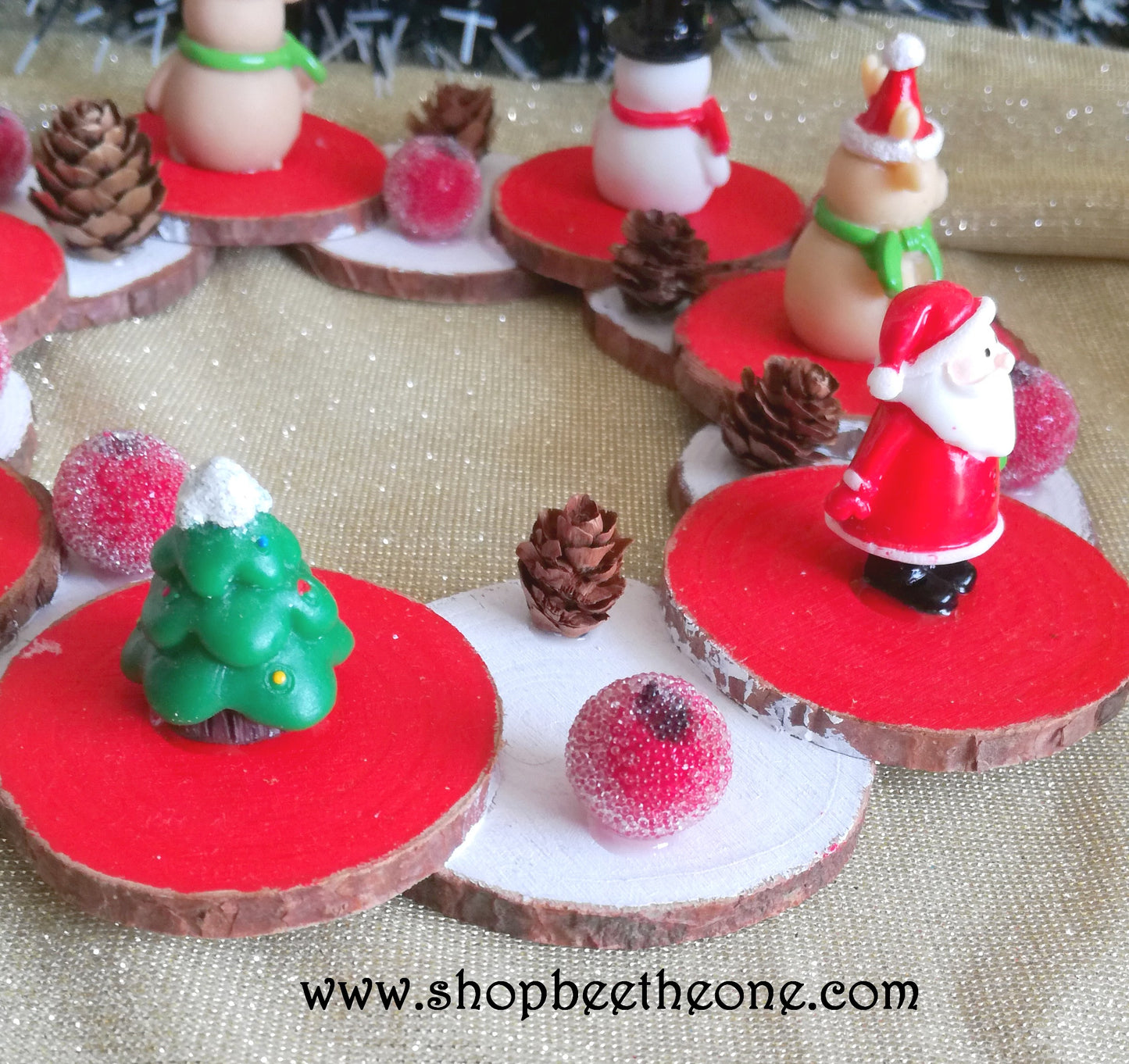 Couronne de Noël décorative pour centre de table - Marque Zambara