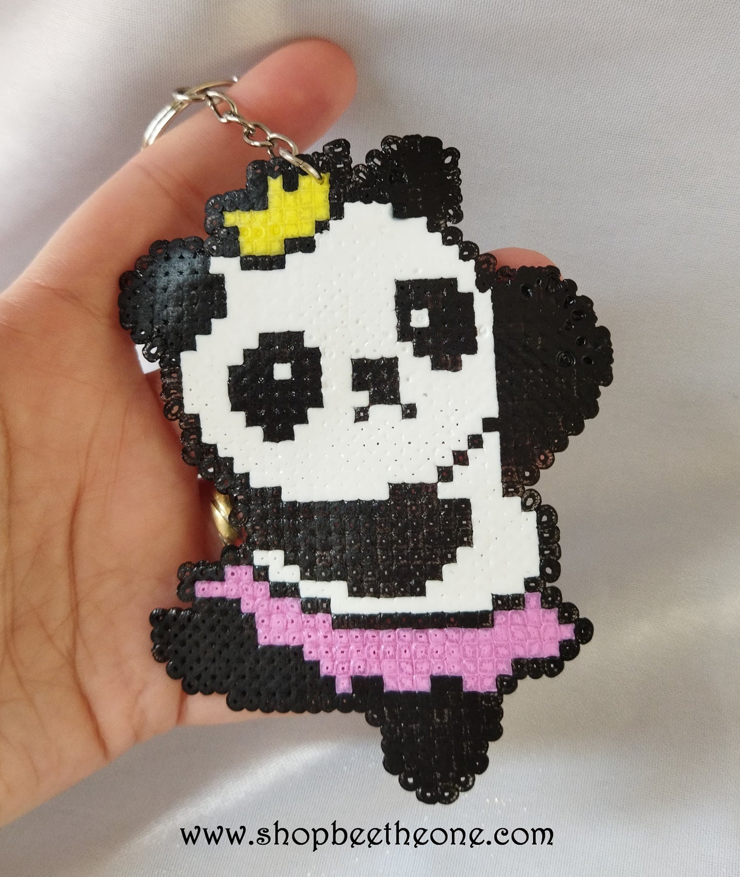 Porte-clés en perles à repasser Hama Panda kawaii - 3 modèles - fait sur demande