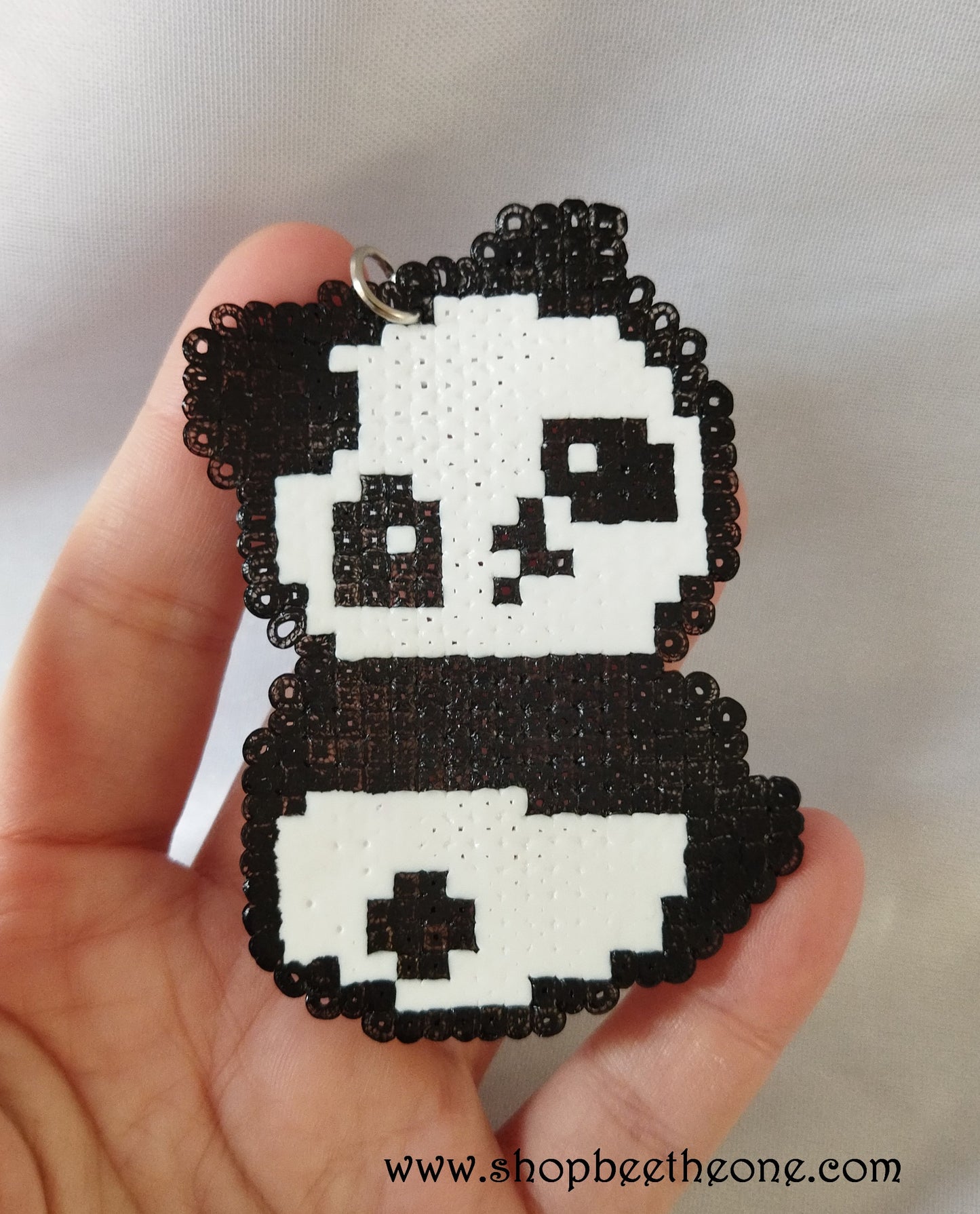 Porte-clés en perles à repasser Hama Panda kawaii - 3 modèles - fait sur demande