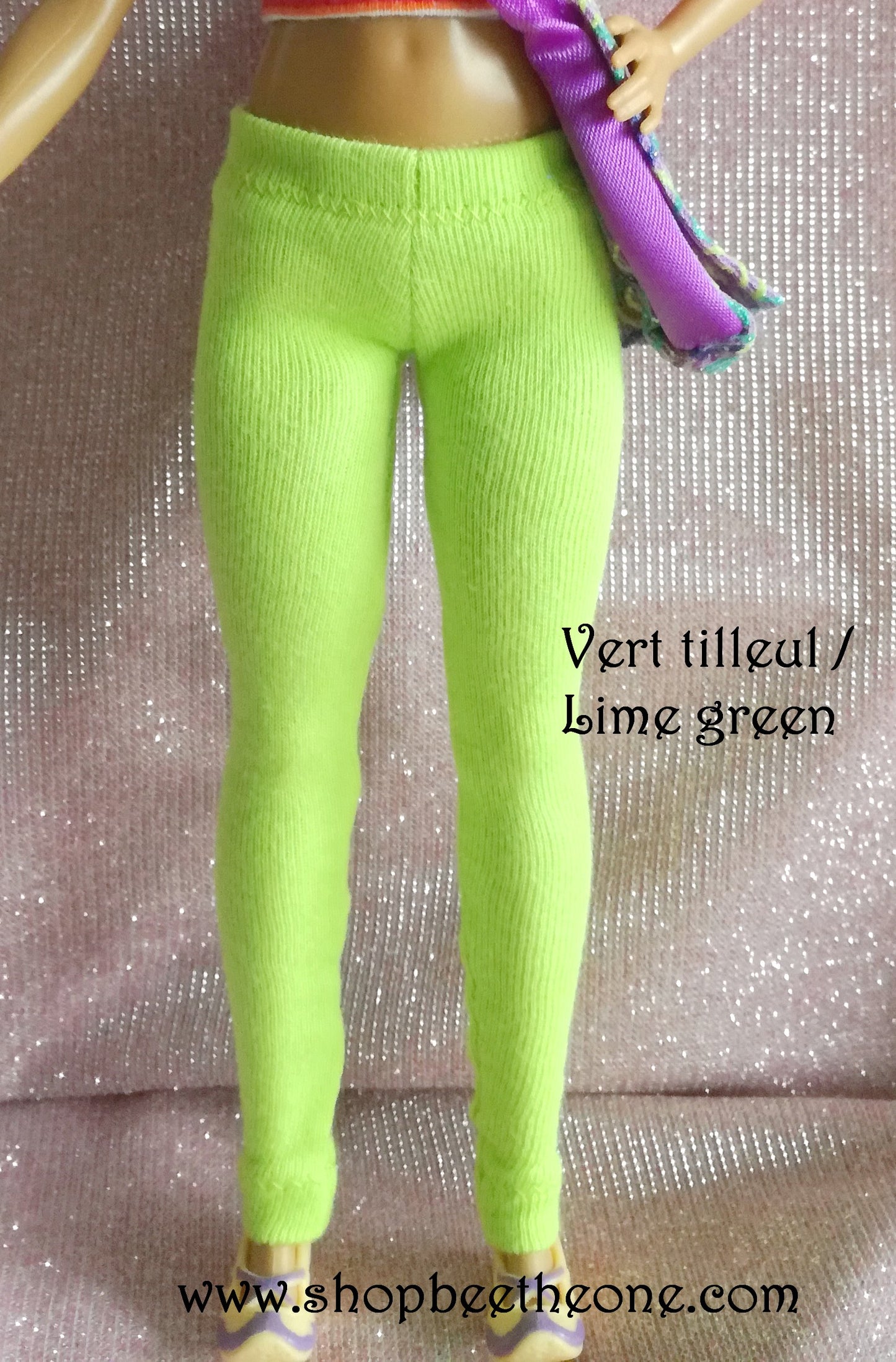 Pantalon collant leggings long pour poupées Barbie - 11 couleurs - 4 tailles - Collection Basics - par Bee the One