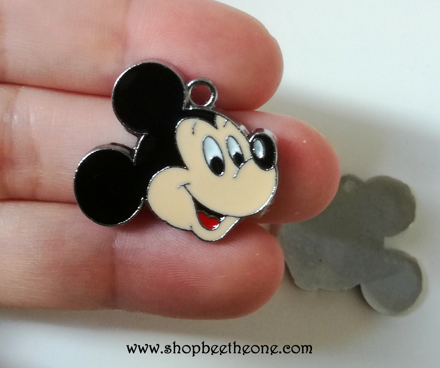 Breloque en émail Tête de Mickey - 28 mm