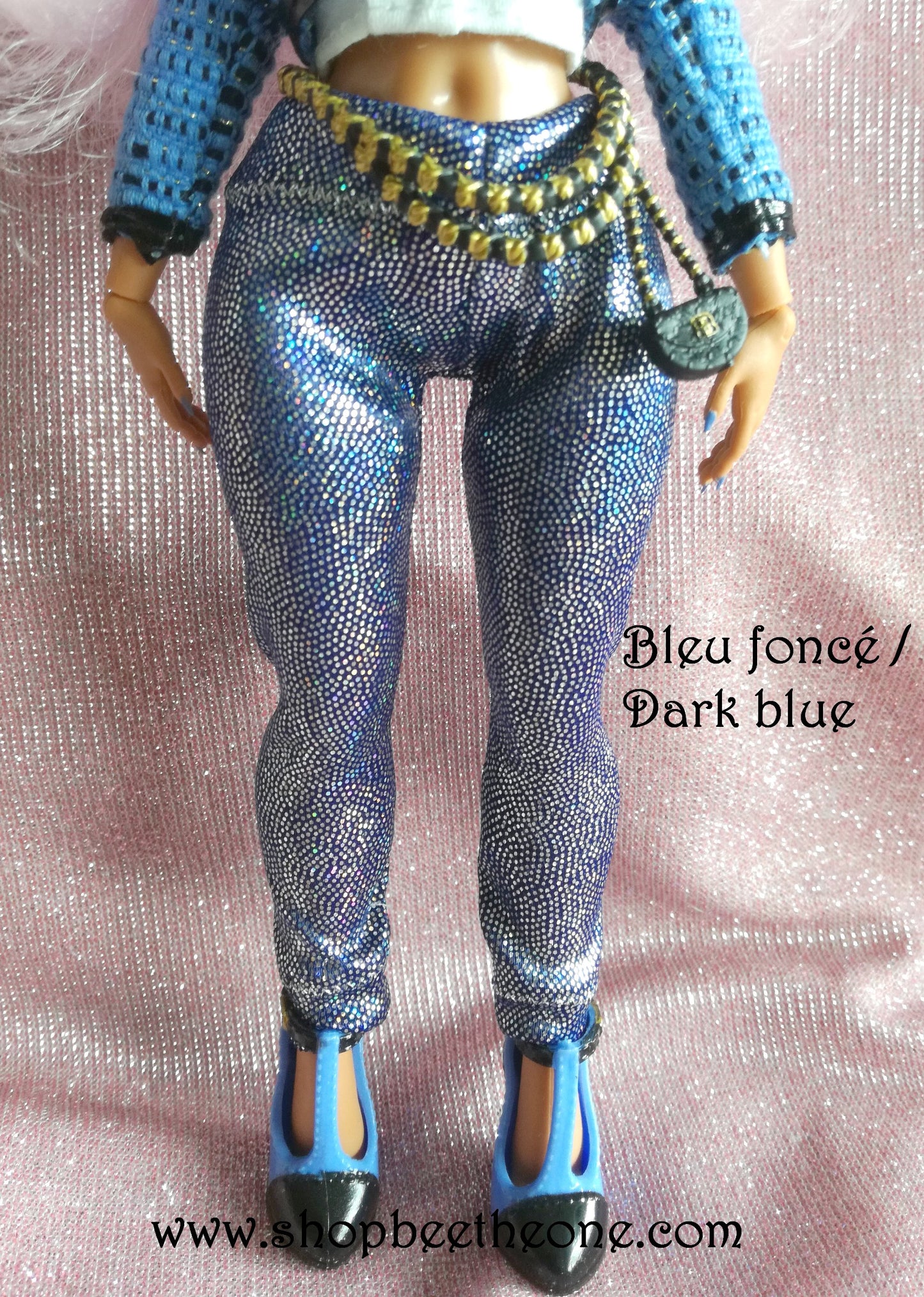 Pantalon collant leggings long imprimé holographique pour poupées LOL Surprise! OMG - 13 coloris - Collection Basics - par Bee the One