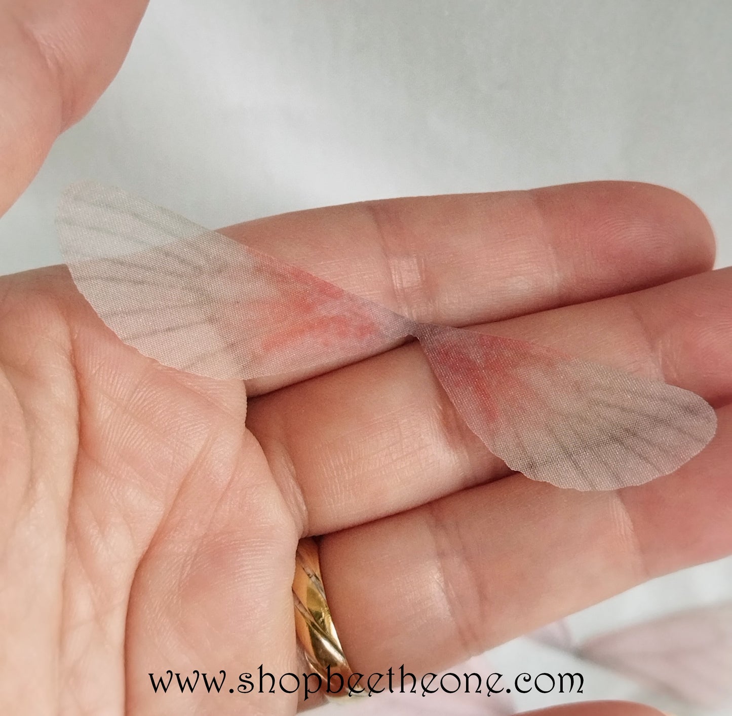Breloque Paire d'ailes en organza petit format - 8 x 2 cm - 4 coloris