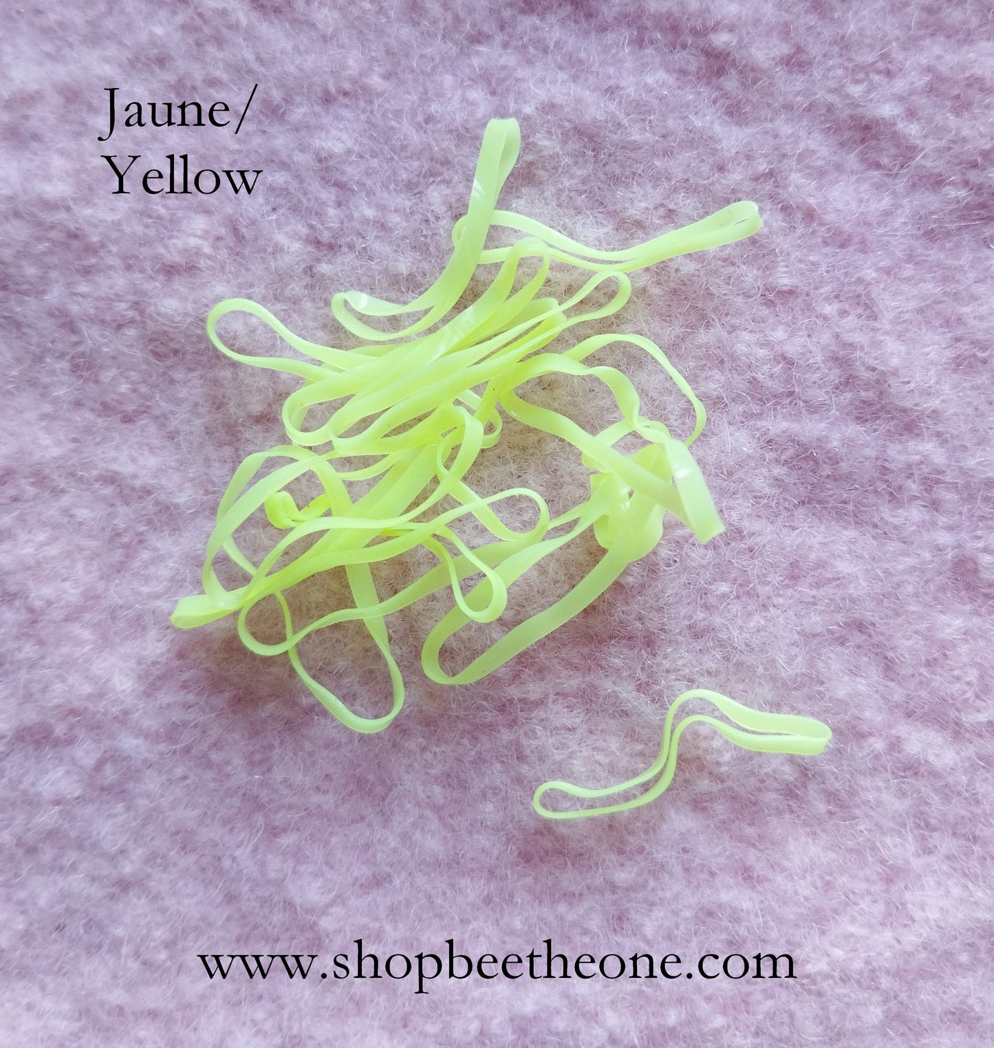 Lot de 15 Elastiques fins en caoutchouc, pour cheveux - 5 couleurs fluo au choix