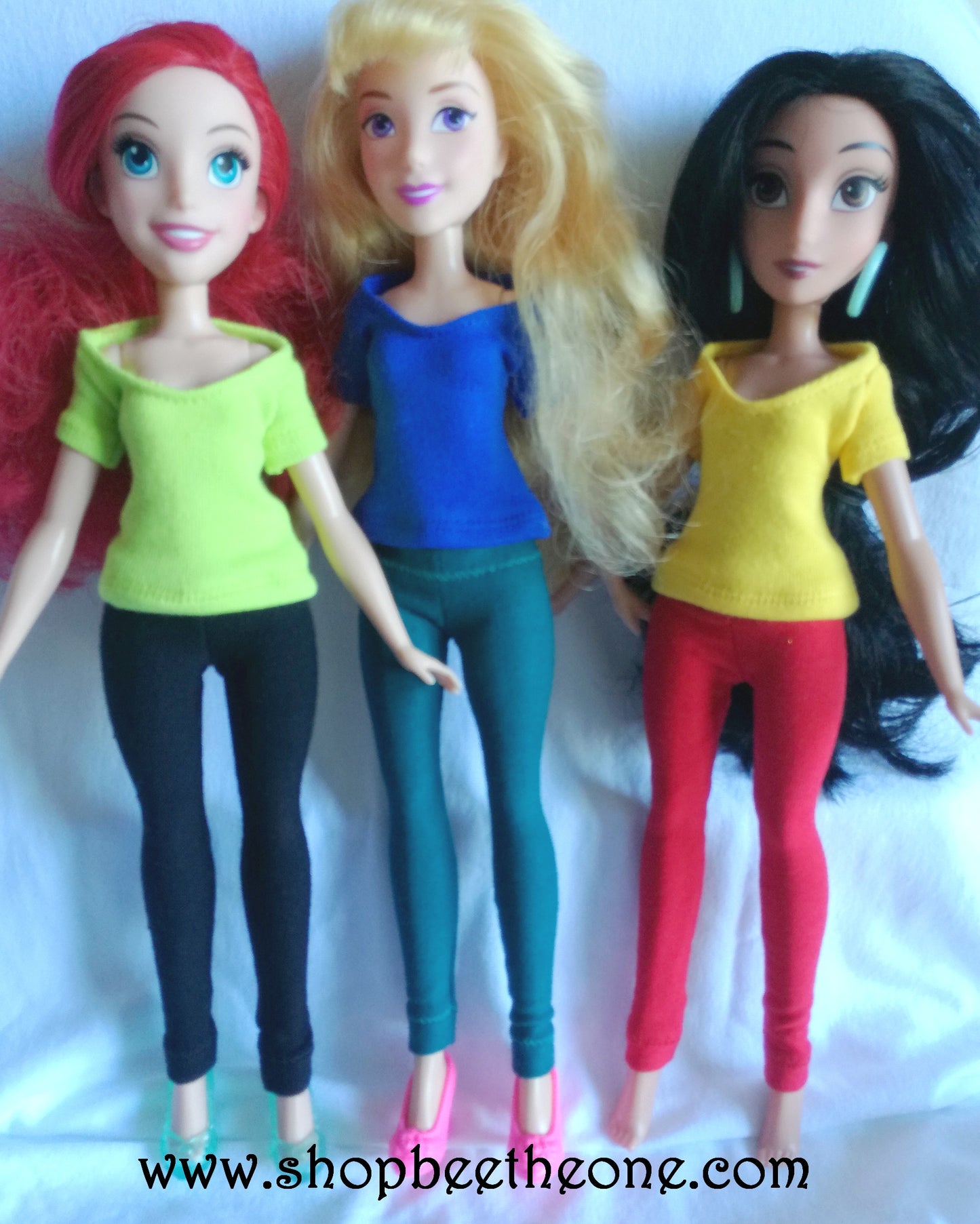 Pantalon collant leggings long pour poupées Disney Princesses (Store et Hasbro) - 5 coloris - Collection Basics - par Bee the One