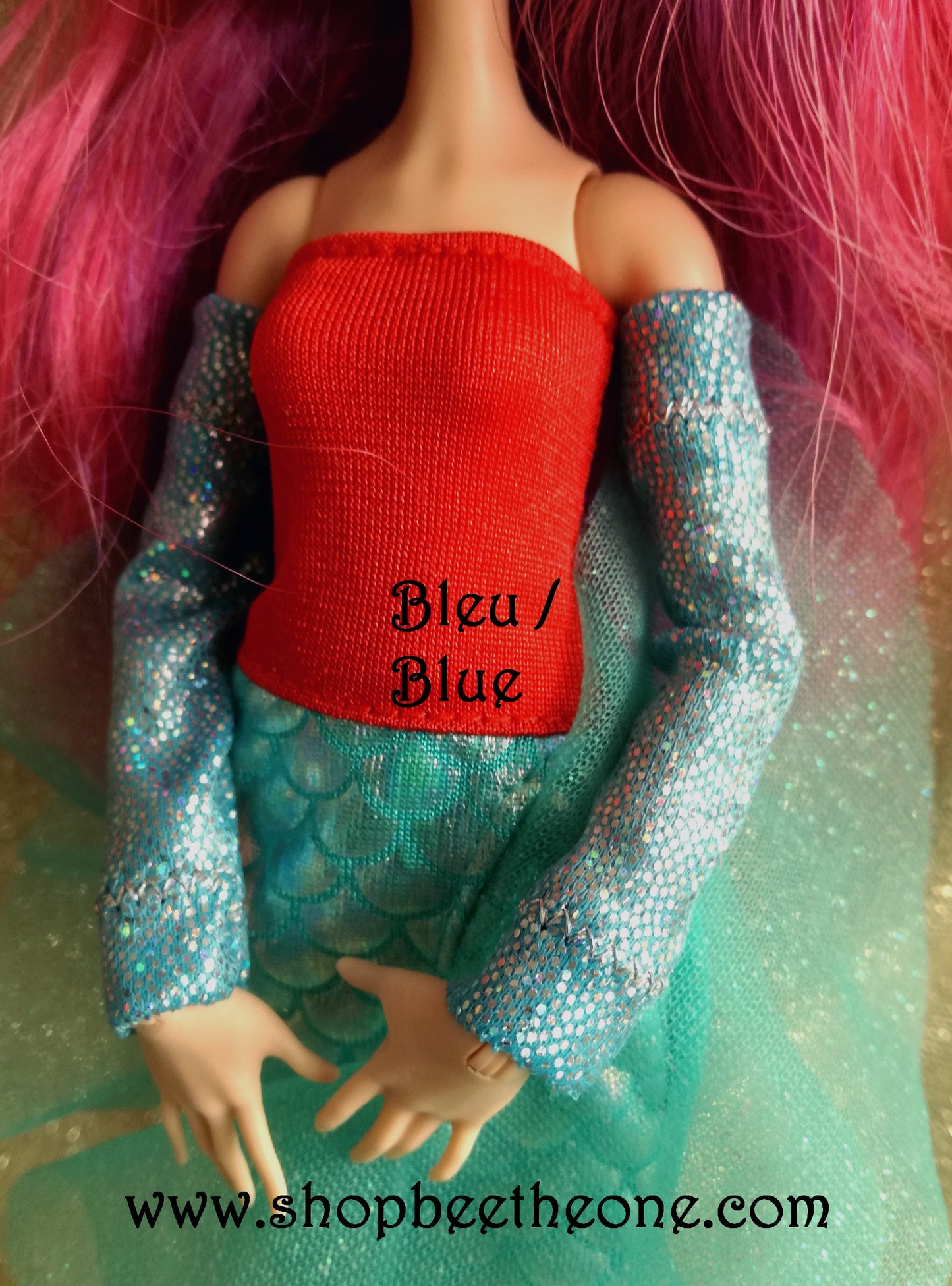 Paire de Manches longues imprimé holographique pour poupées Ever After High/Hairmazing - 3 coloris - Collection Basics - par Bee the One