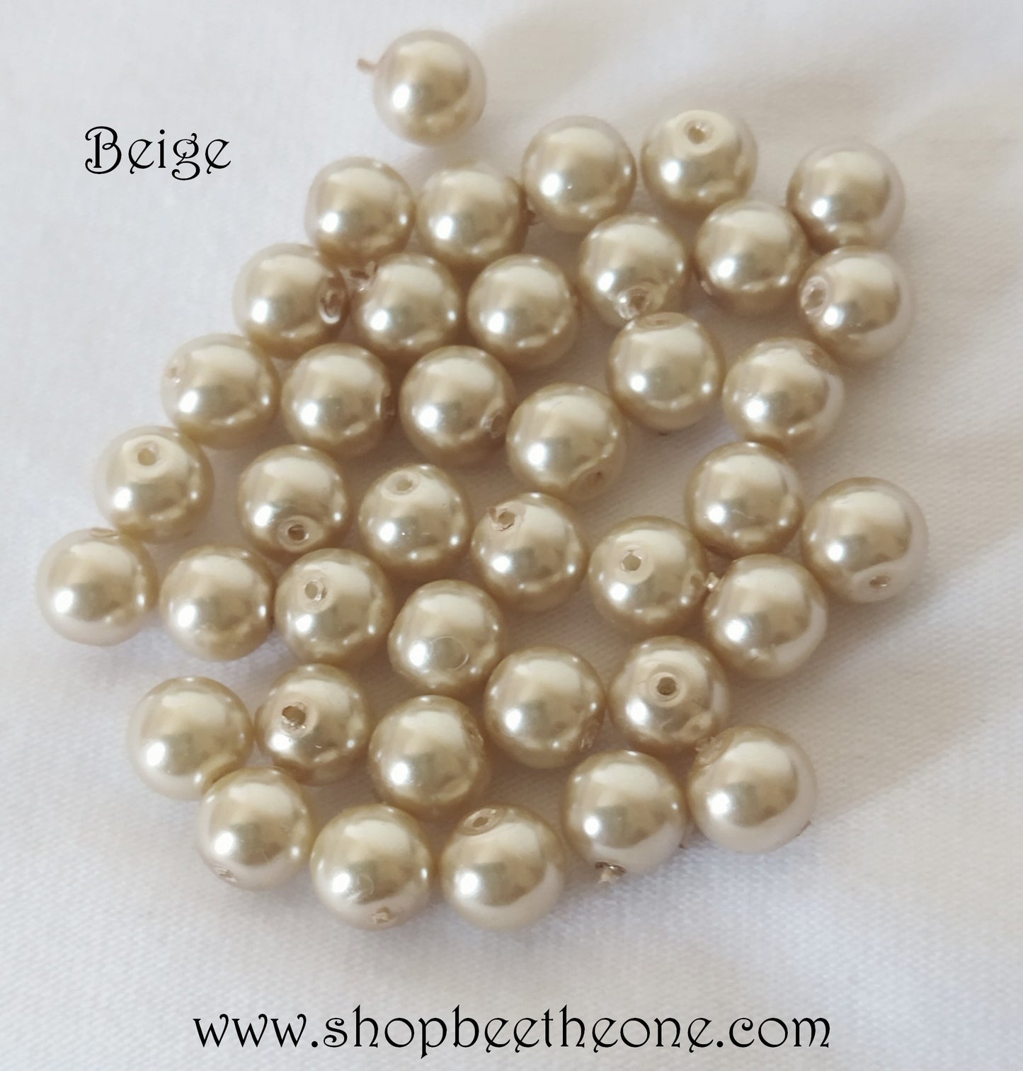 Perle ronde en plastique - 5-6 mm - camaïeu de brun au choix