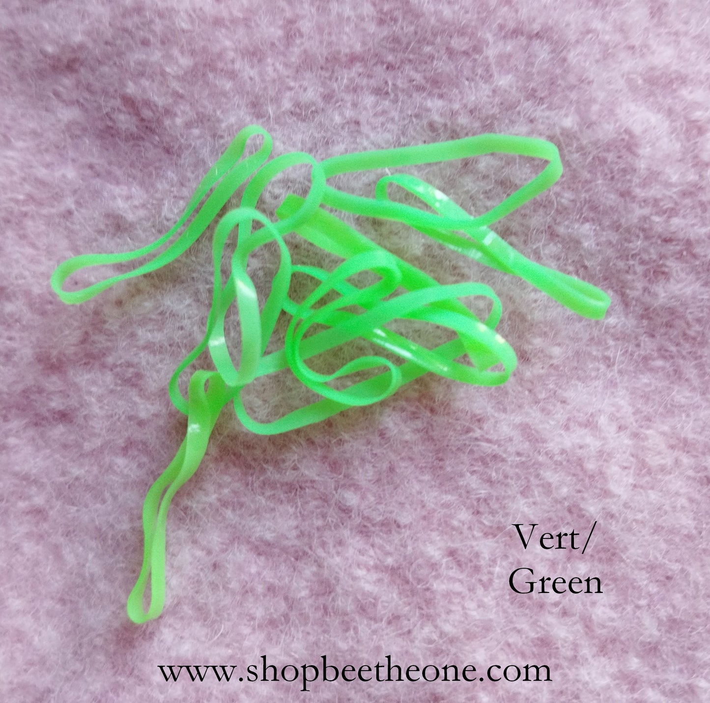 Lot de 15 Elastiques fins en caoutchouc, pour cheveux - 5 couleurs fluo au choix