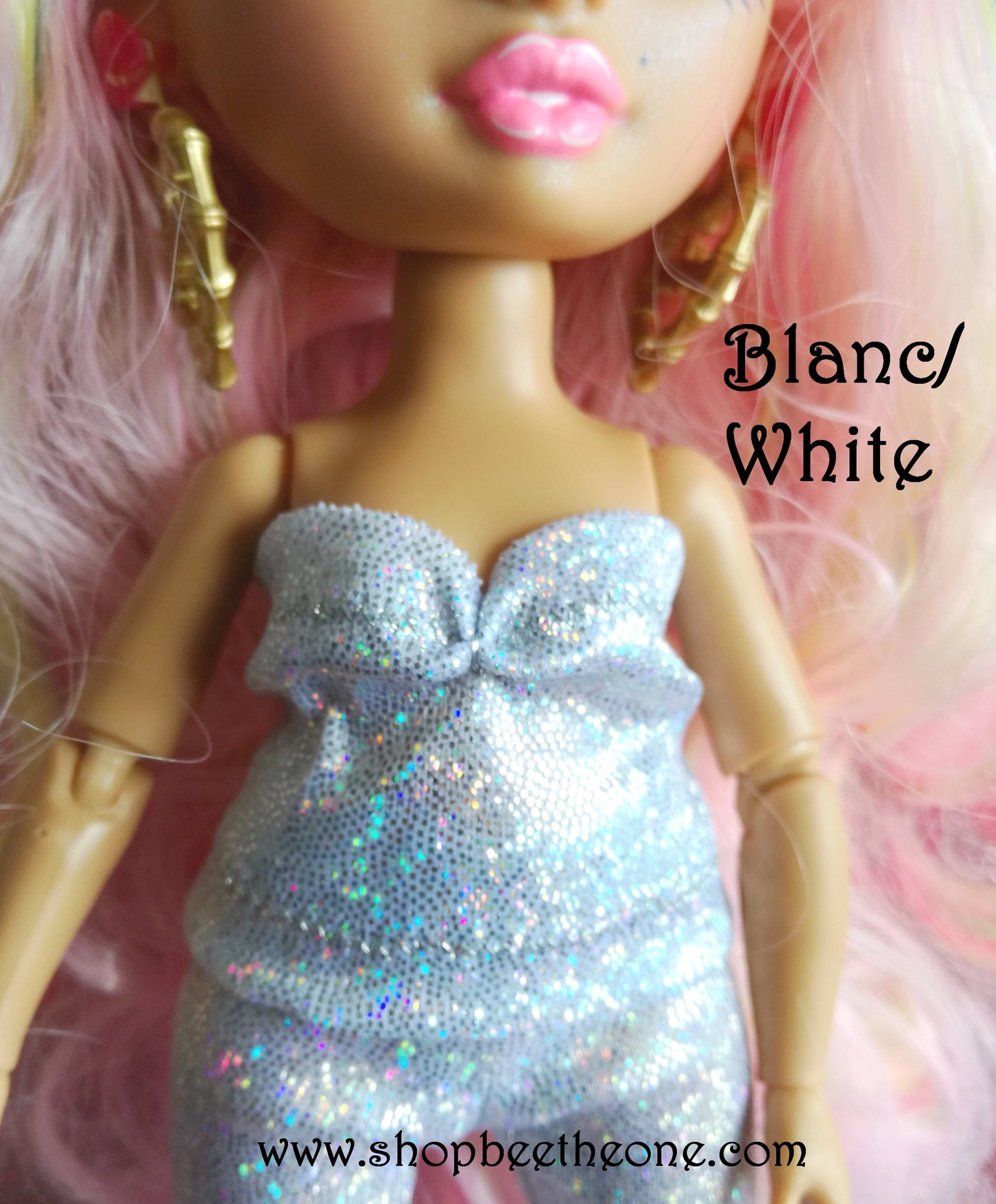Bustier sirène imprimé holographique pour poupées Rainbow High - 7 coloris - Collection Basics - par Bee the One