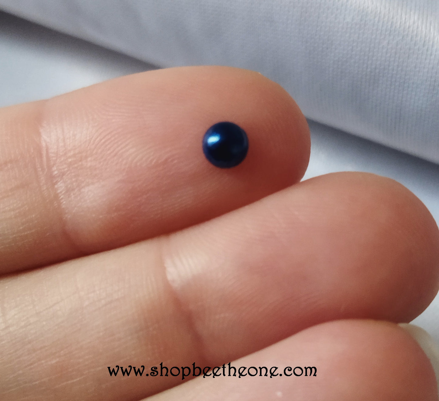 Lot de 50 Cabochons strass demi-perle ronds - 4 mm - 14 coloris