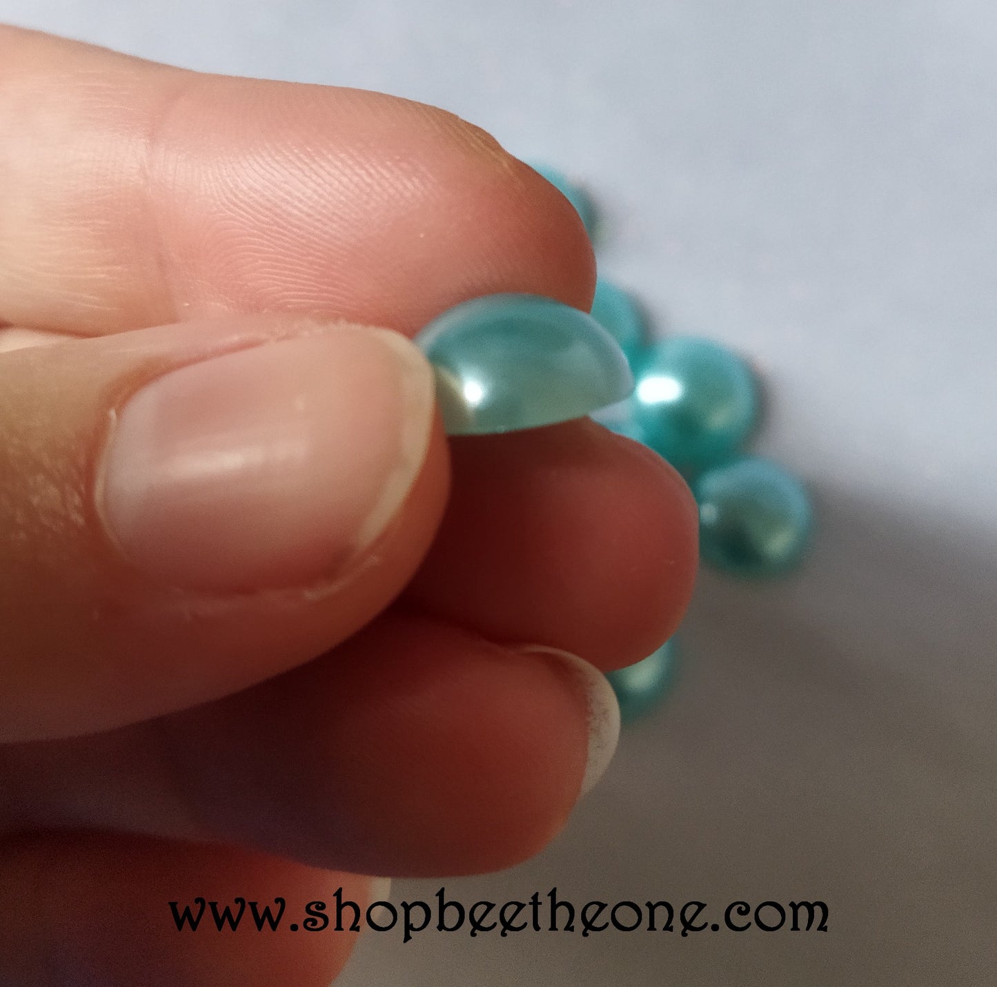 Cabochon rond strass demi-perle - 12 mm - 5 coloris