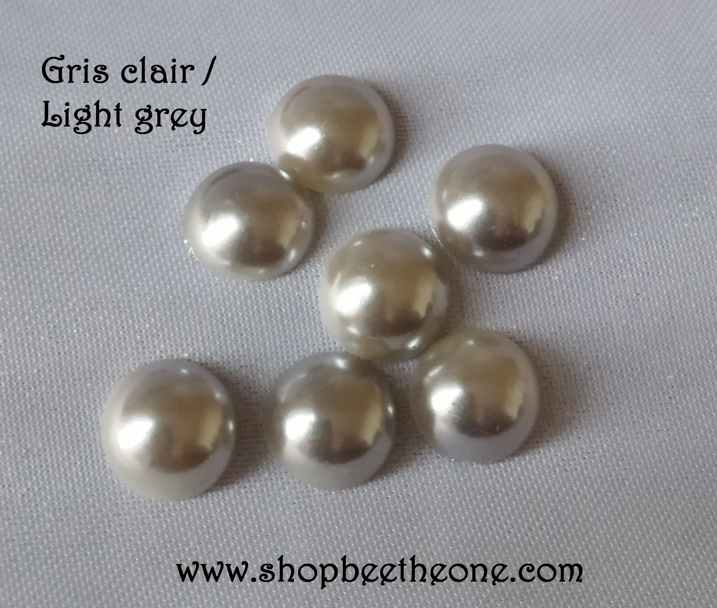 Cabochon rond strass demi-perle - 12 mm - 5 coloris