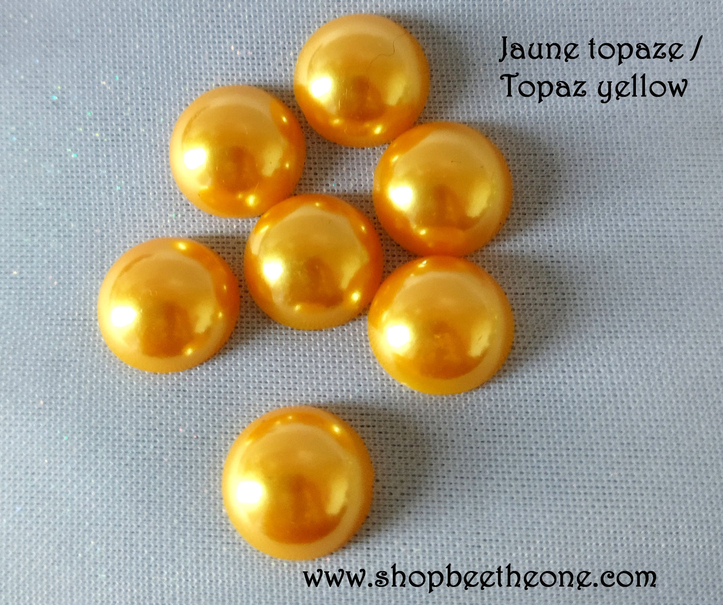 Cabochon rond strass demi-perle - 12 mm - 5 coloris