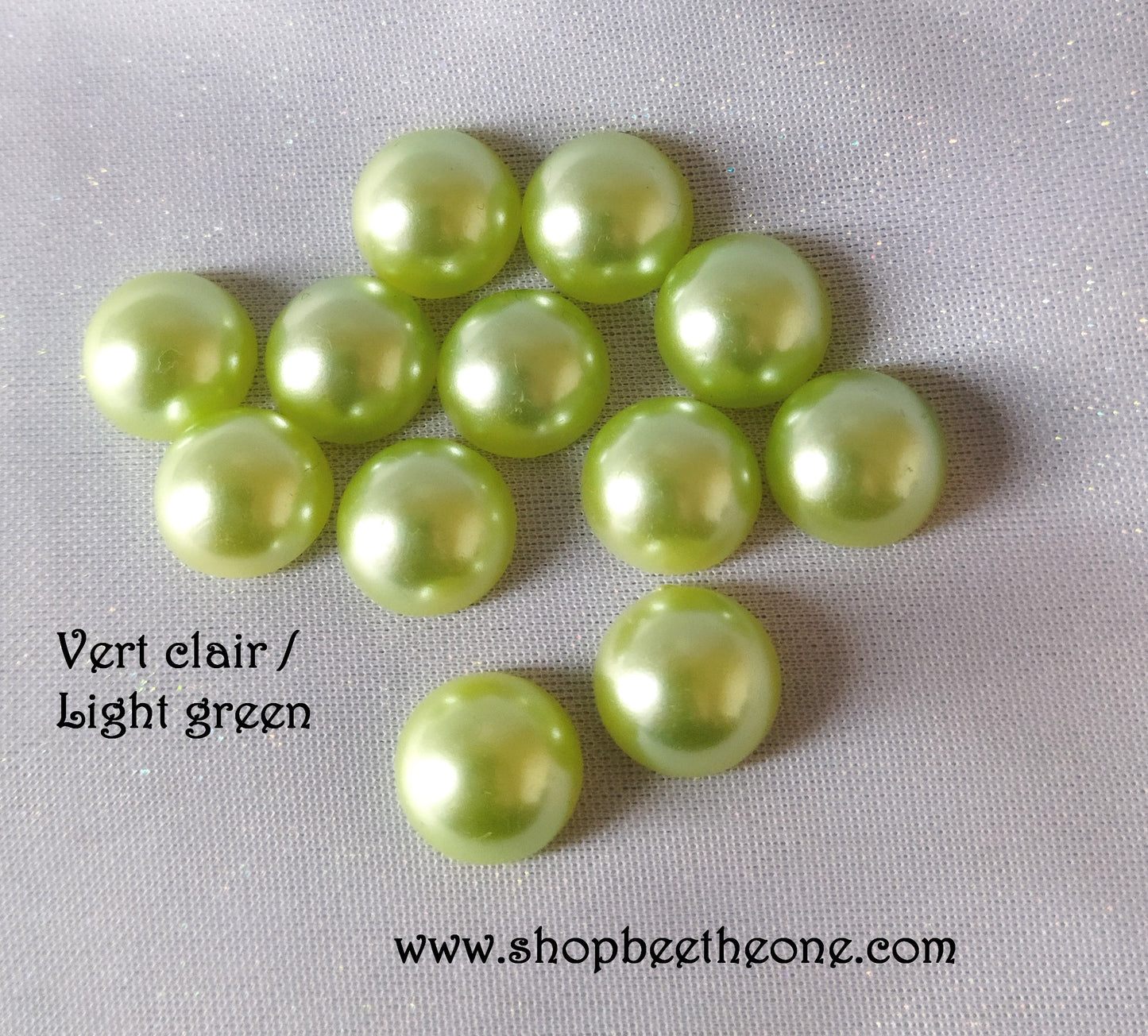 Cabochon rond strass demi-perle - 12 mm - 5 coloris