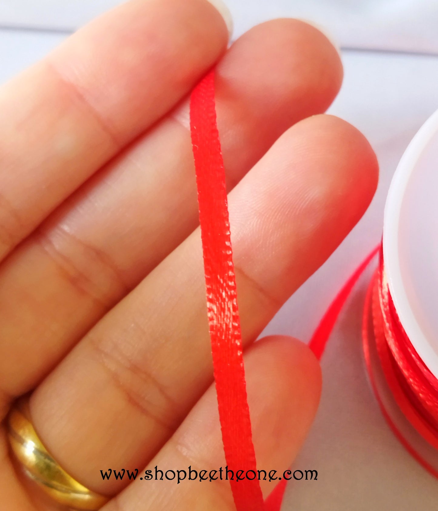 Ruban de satin simple face - 3 mm x 1 mètre - 3 coloris