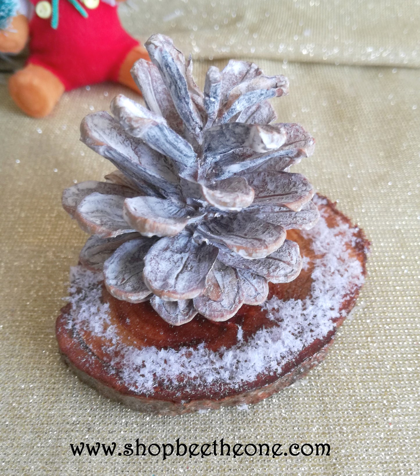 Lot de 2 Décorations de Noël Décors sur rondin de bois - Marque Zambara