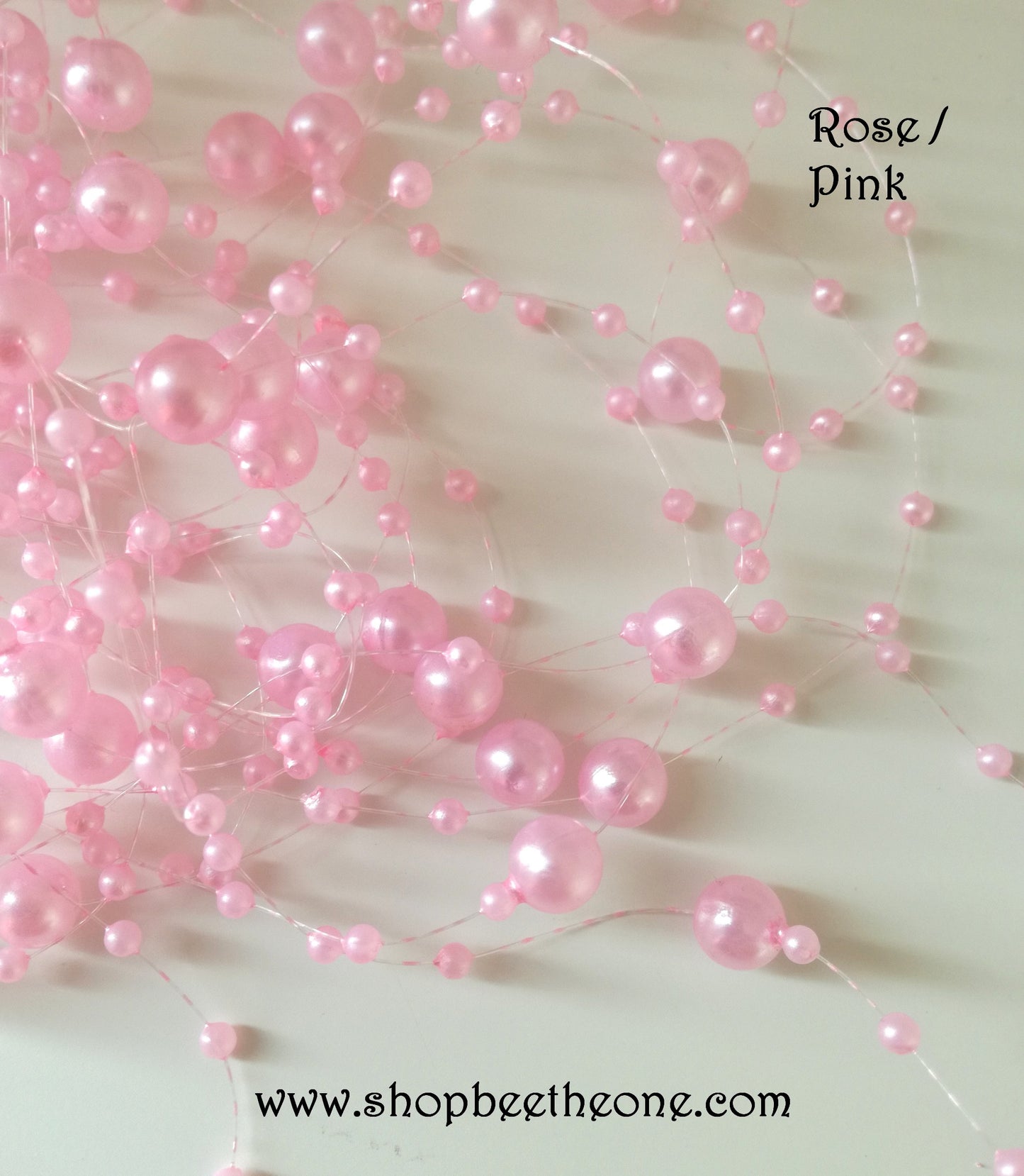 Guirlande de perles synthétiques - vendu au mètre - 3 coloris disponibles