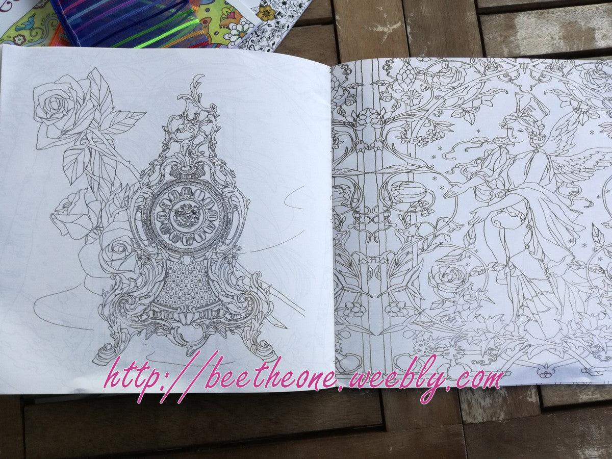 Cahier de coloriages anti-stress pour adultes "La Belle et la Bête"