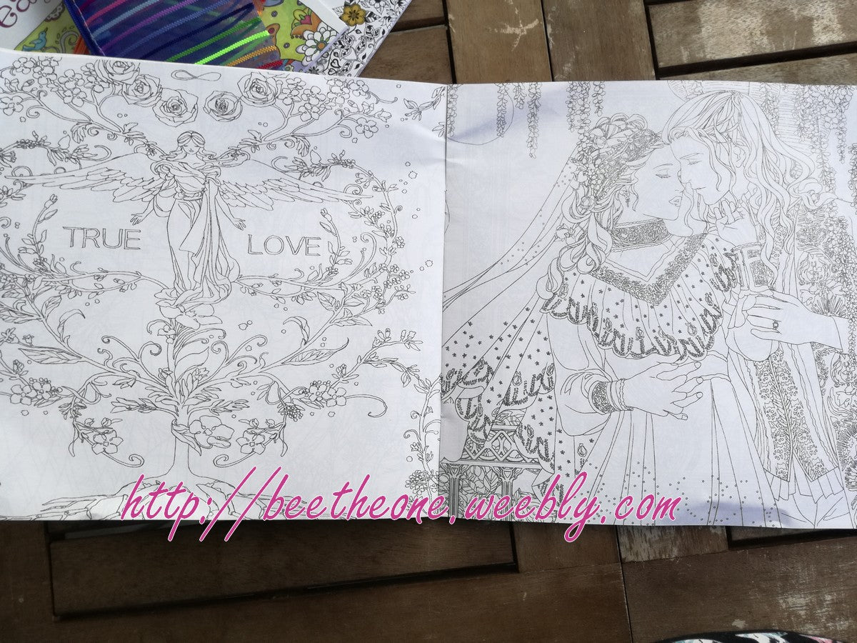 Cahier de coloriages anti-stress pour adultes "La Belle et la Bête"