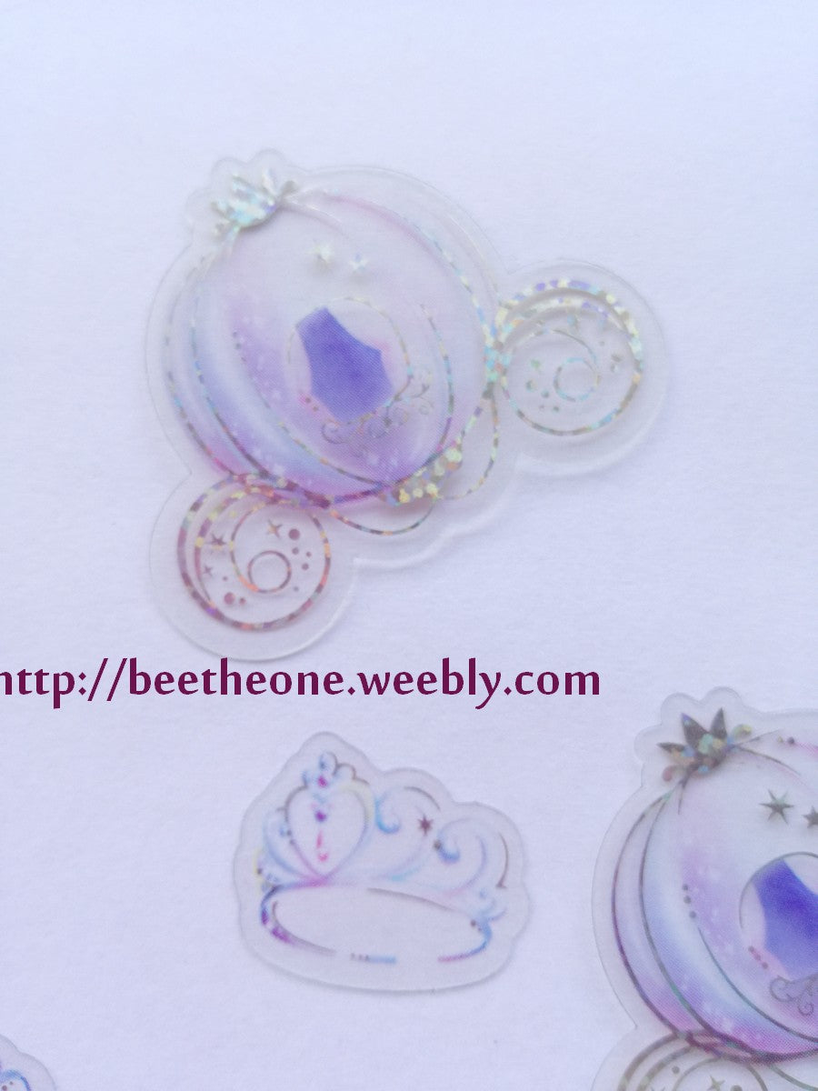 Pochette de Stickers "cristal" Contes de fées - Cendrillon