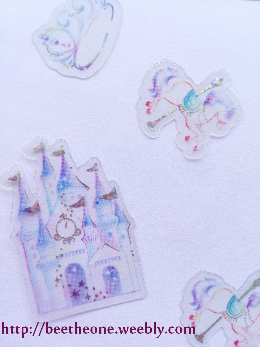 Pochette de Stickers "cristal" Contes de fées - Cendrillon