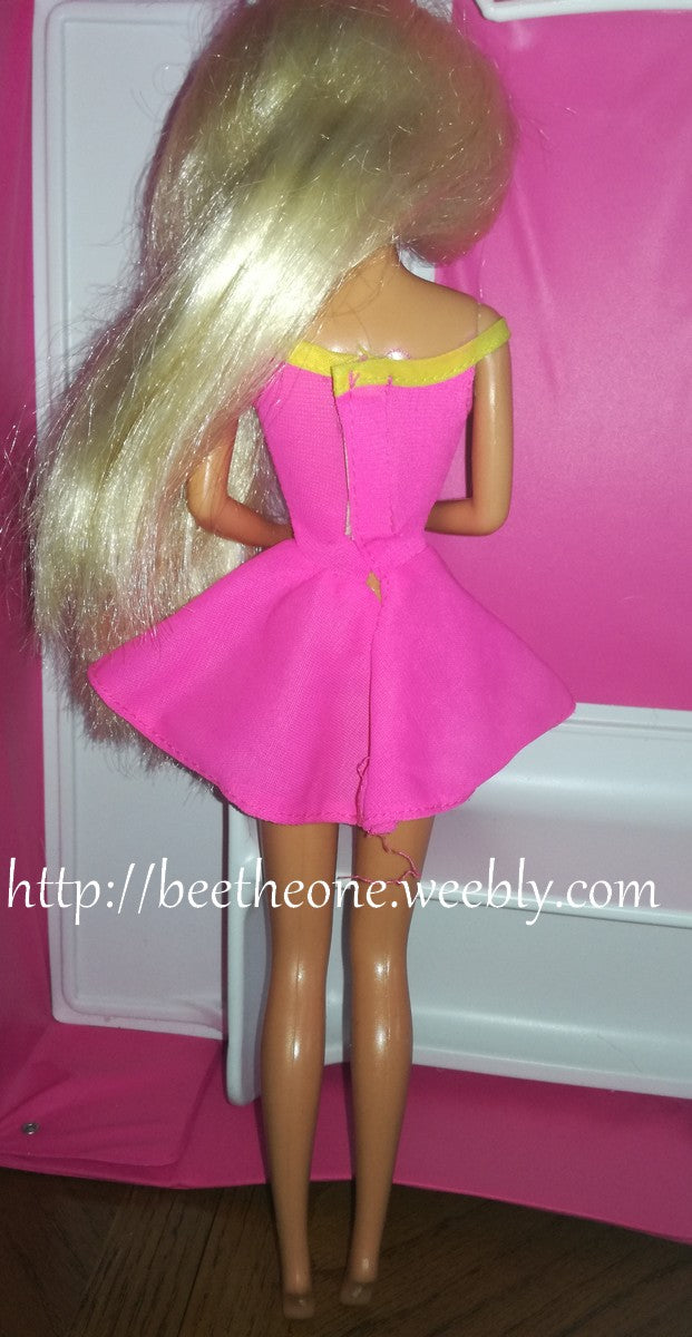 Habillage Loisir (Easy Living) Robe rose à noeuds rose - Mattel 1990 - Vêtement