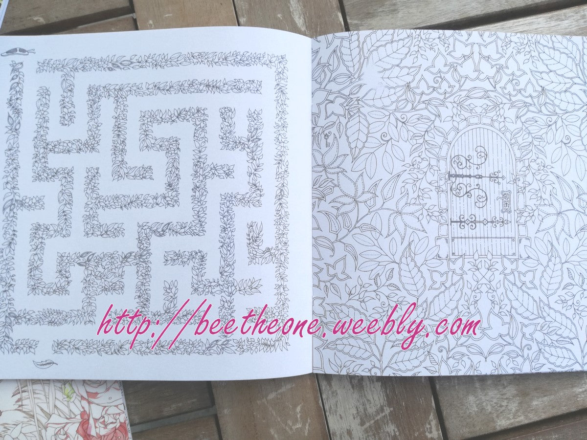 Cahier de coloriages anti-stress pour adultes "Jardin Secret"