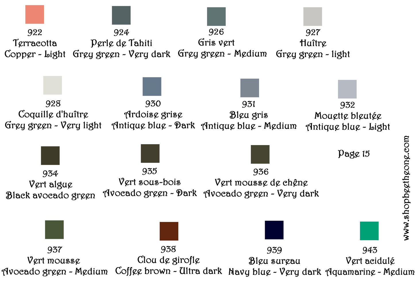 Fil écheveau de coton mouliné pour broderie - 8 m - 6 brins - Coloris DMC 818 à 3021 - sans marque