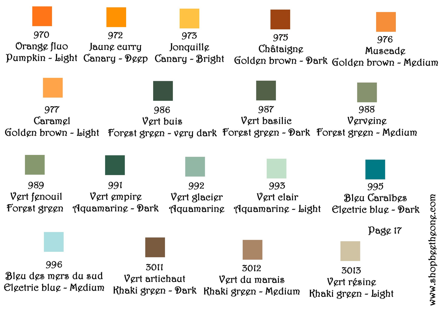 Fil écheveau de coton mouliné pour broderie - 8 m - 6 brins - Coloris DMC 818 à 3021 - sans marque