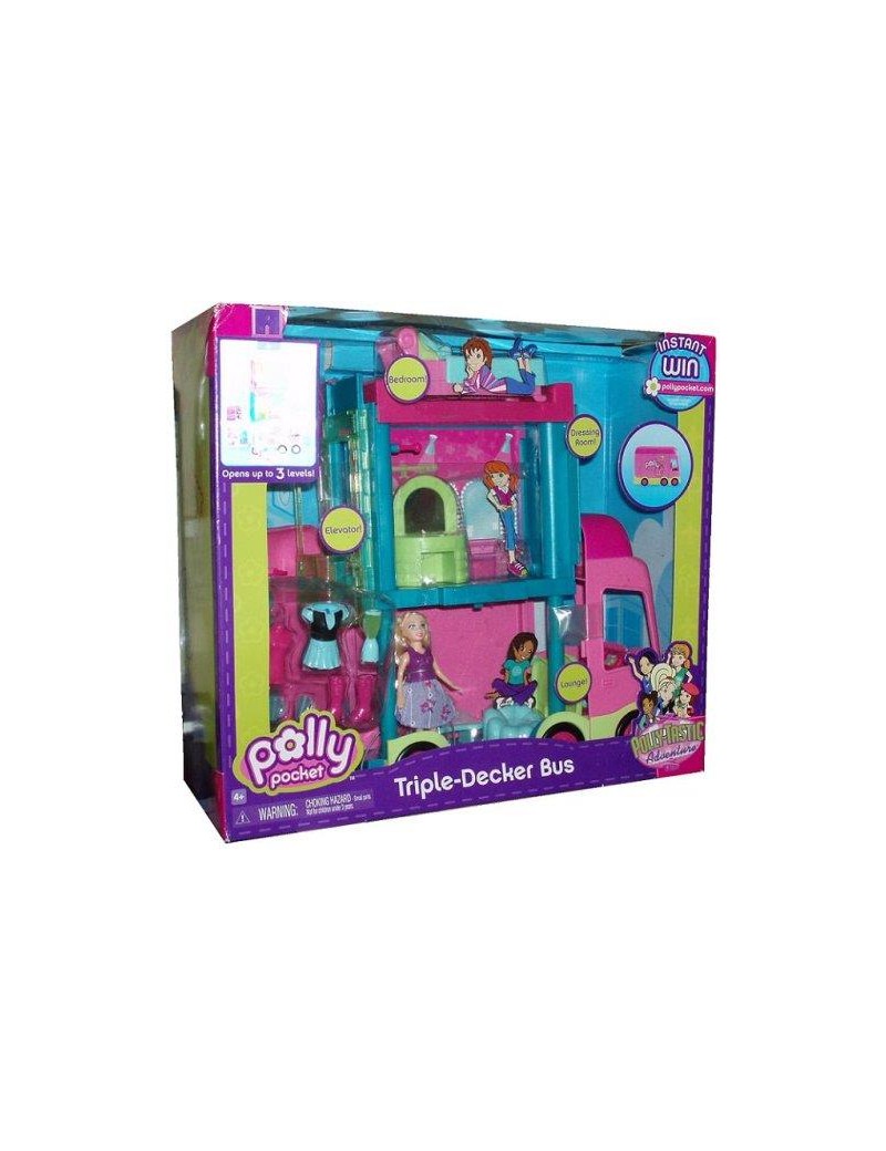 Polly Pocket Triple-Decker Bus - Mattel 2007 - Accessoire