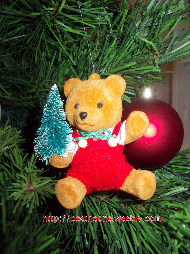 Lot de 2 Ornements Décorations pour Sapin de Noël "Ourson"
