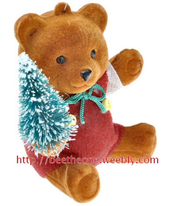 Lot de 2 Ornements Décorations pour Sapin de Noël "Ourson"