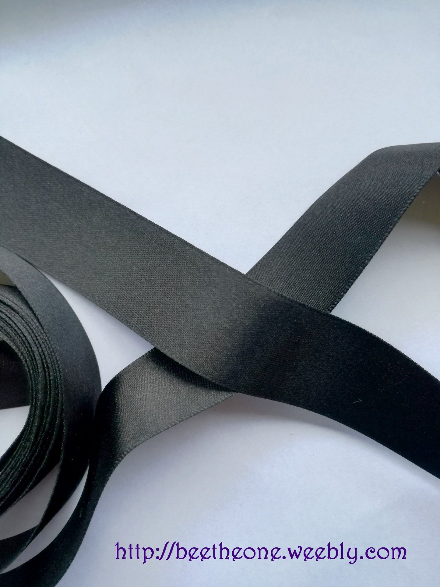 Ruban de satin - 25 mm x 1 m - Double face - 3 coloris