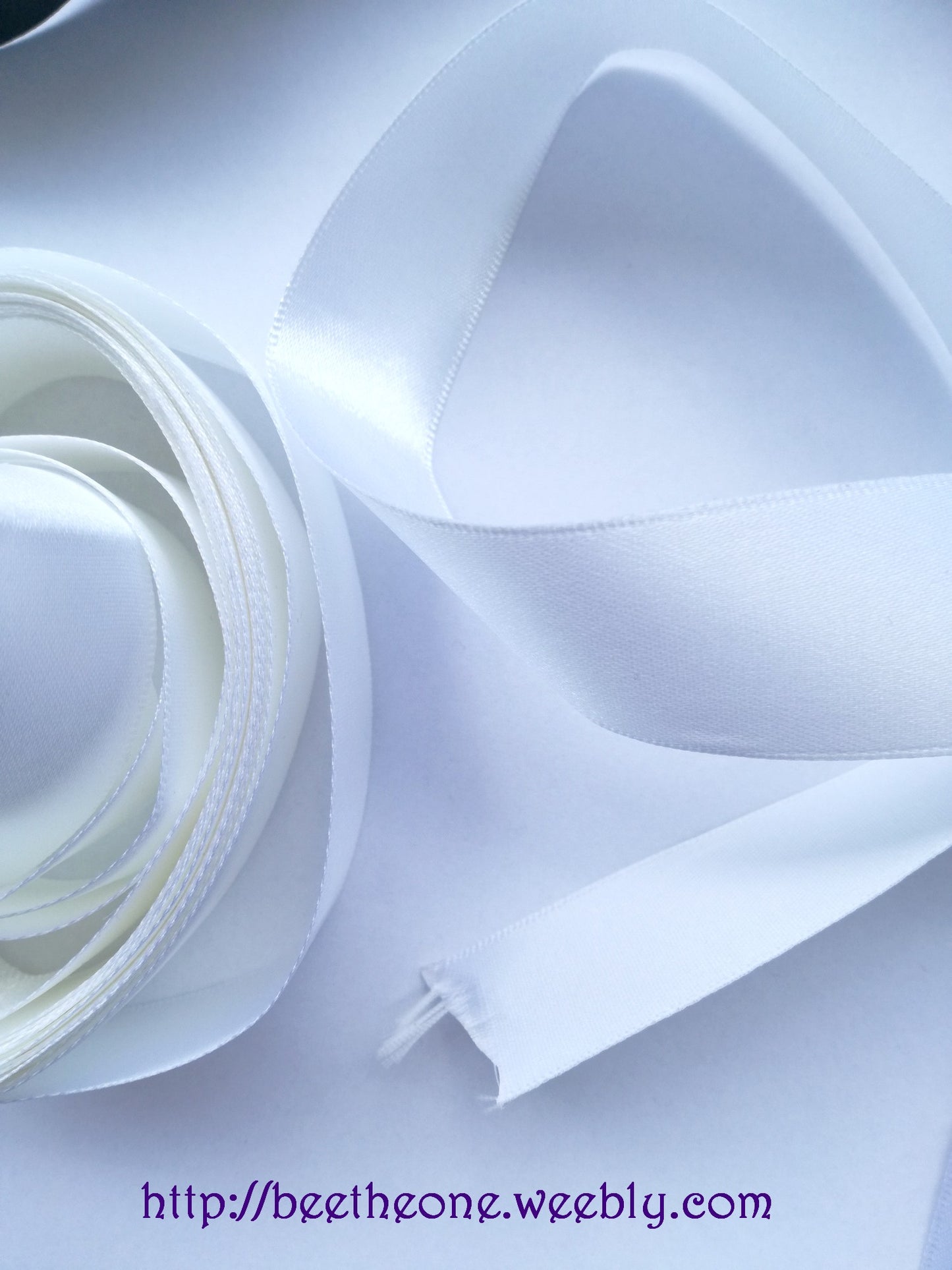 Ruban de satin - 25 mm x 1 m - Double face - 3 coloris