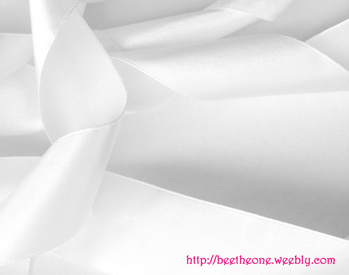 Ruban de satin - 30 mm x 1 m - Blanc