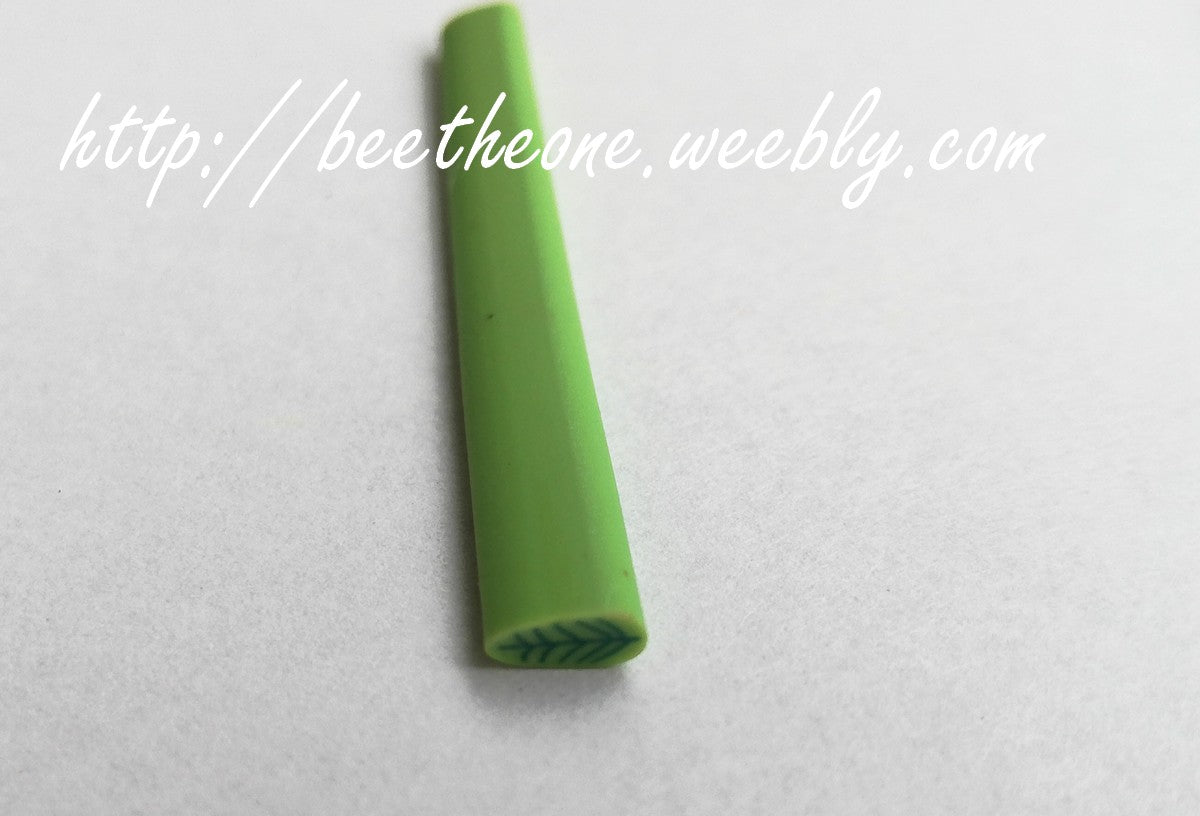 Canne Bâton Fimo Pâte Polymère - Plume longue effilée avec nervure (2 coloris)