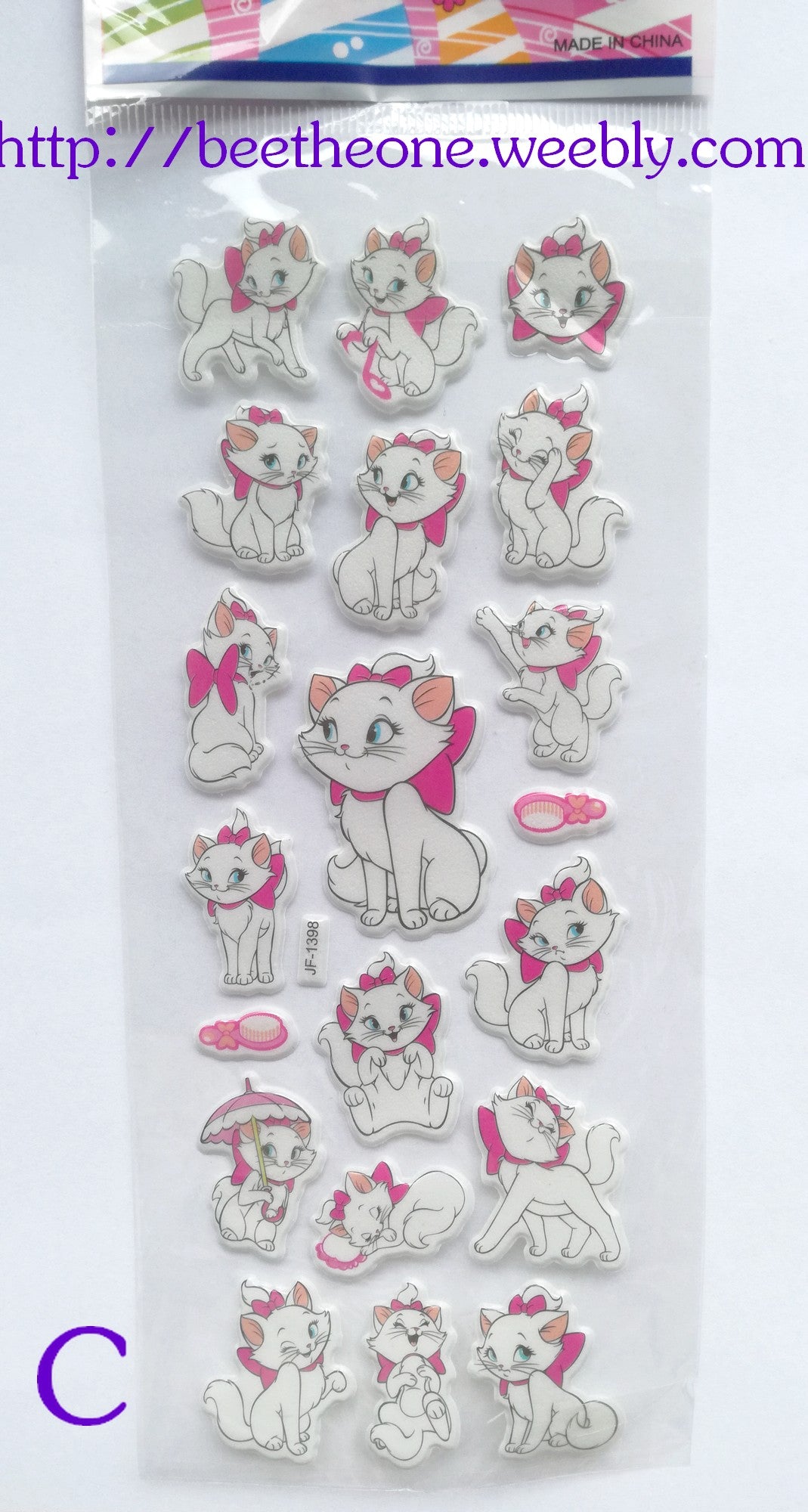 Planche de stickers Chat Marie - 4 modèles